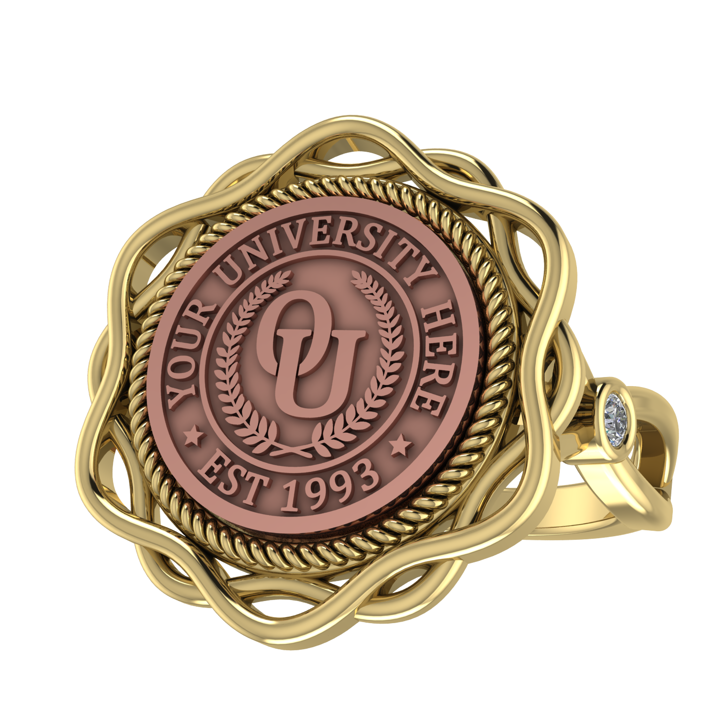 Slanga | Infinity Bezel Band Custom Collage Ring