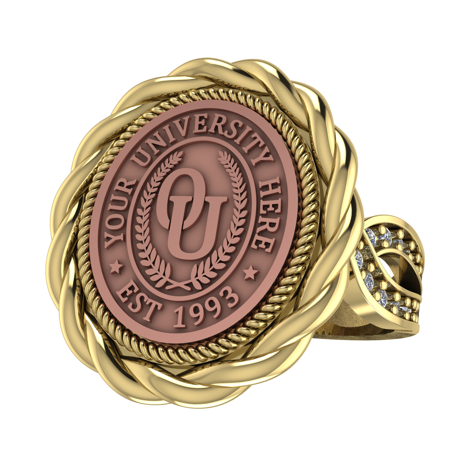 Melipat | Infinity Pave Band 2 Custom Collage Ring