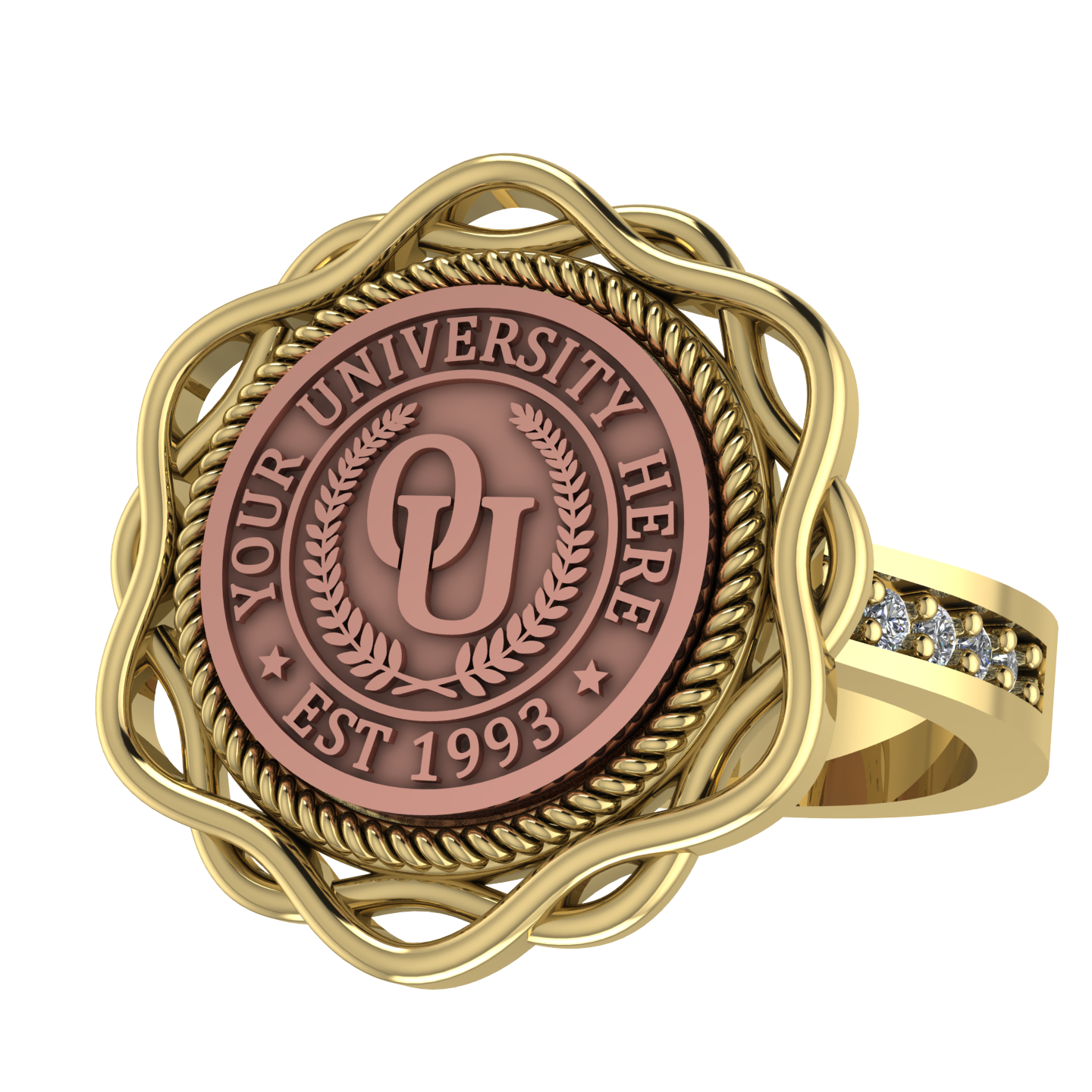 Slanga | Channel Core Band Custom College Ring