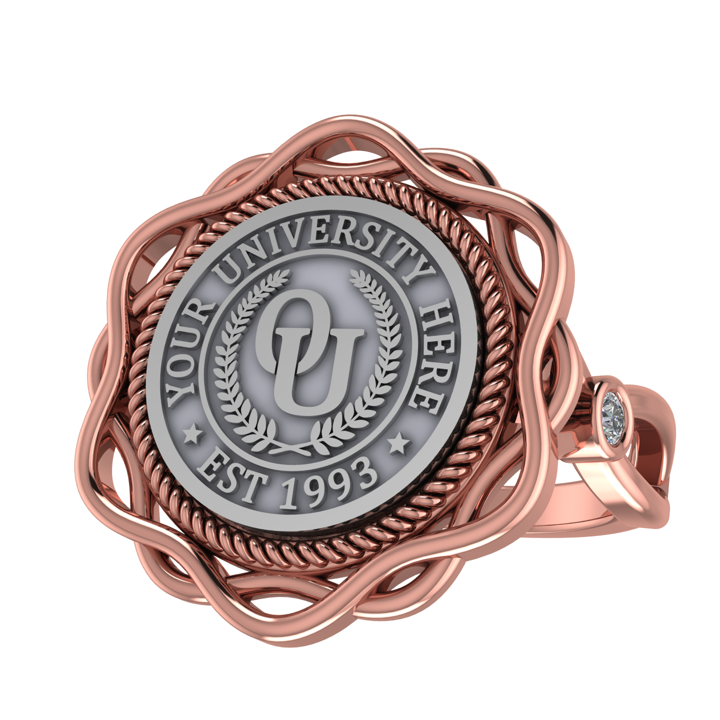 Slanga | Infinity Bezel Band Custom Collage Ring