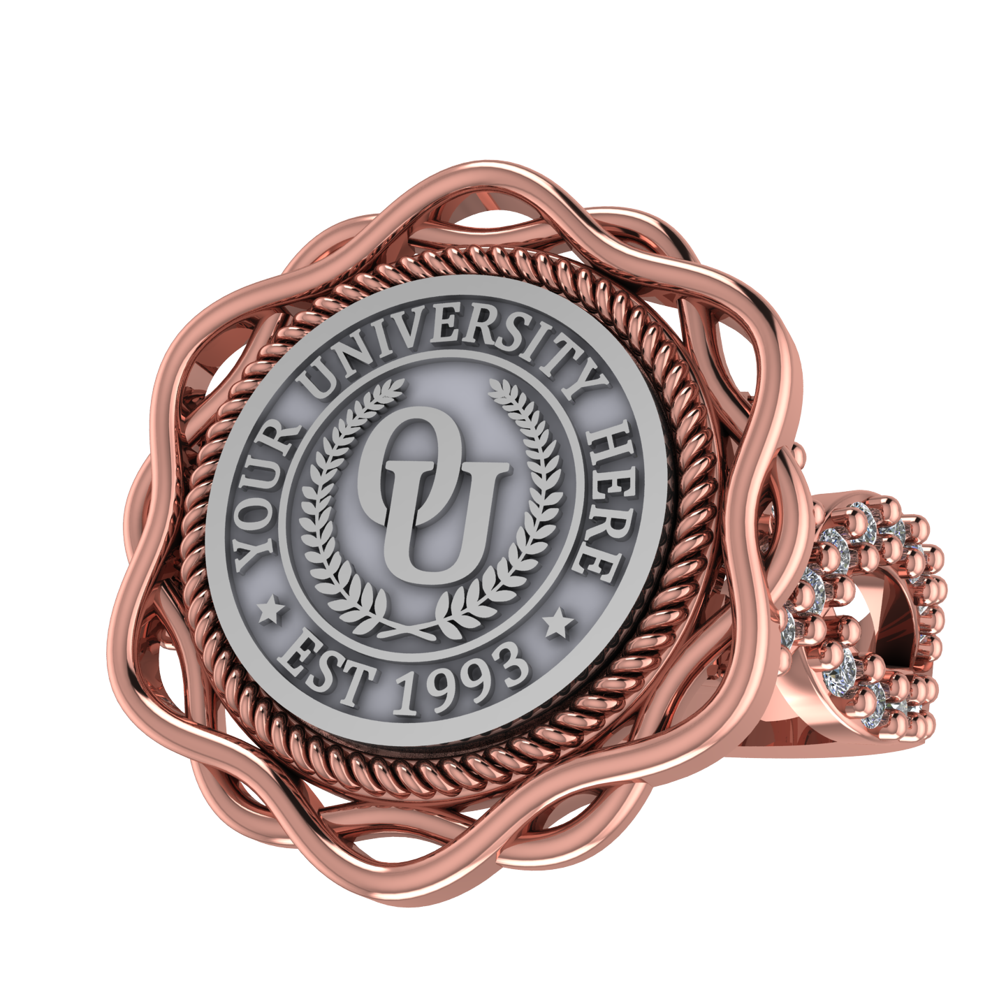 Slanga | Infinity Pave Band Custom College Ring