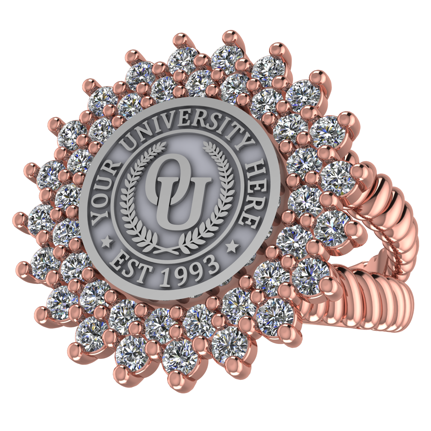 Splendid | V-Rope Band Custom College Ring