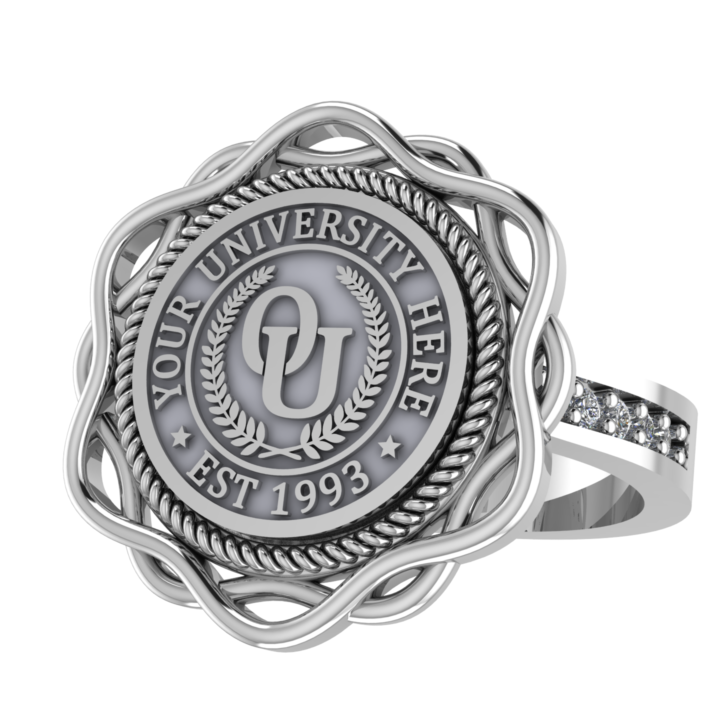 Slanga | Channel Core Band Custom Collage Ring