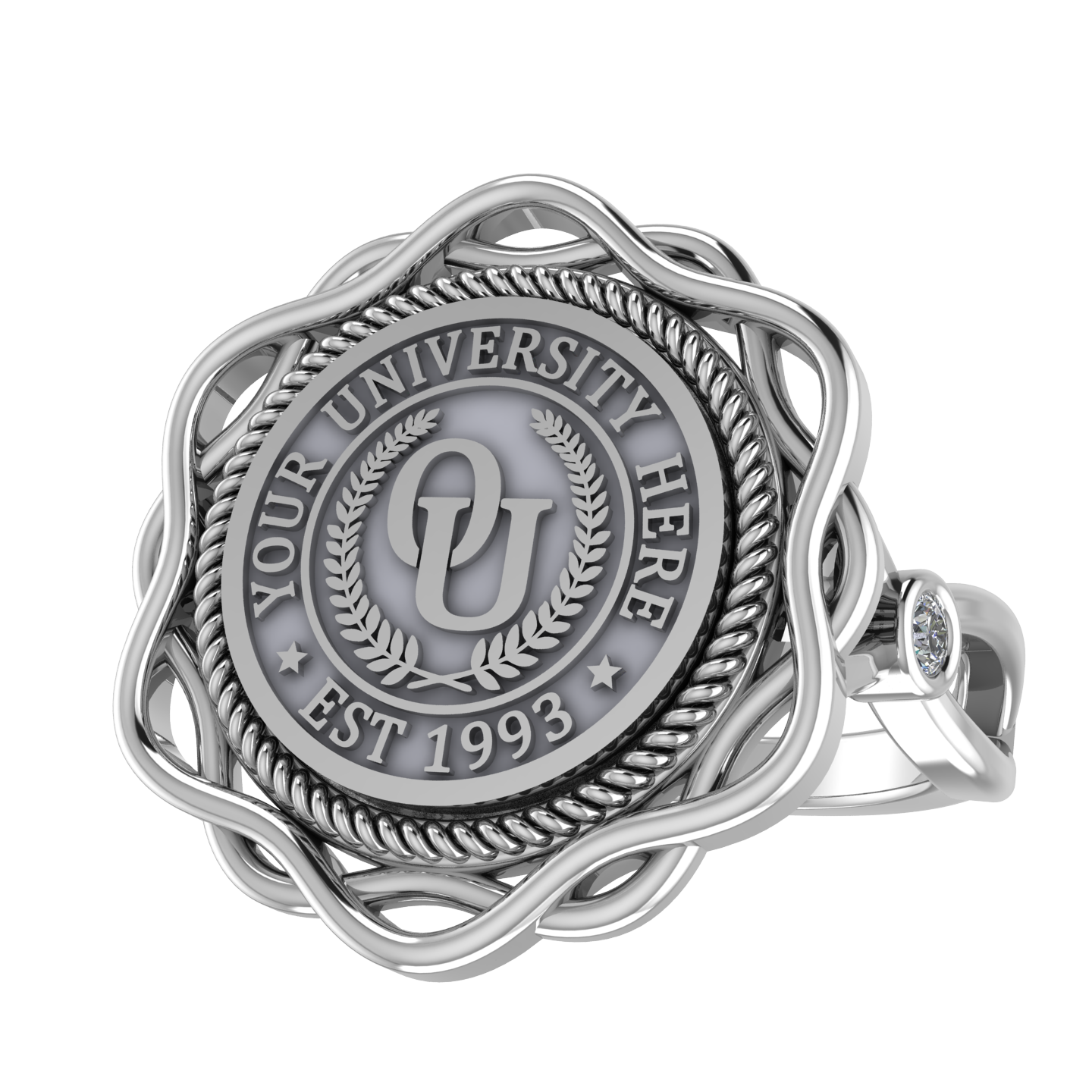 Slanga | Infinity Bezel Band Custom Collage Ring