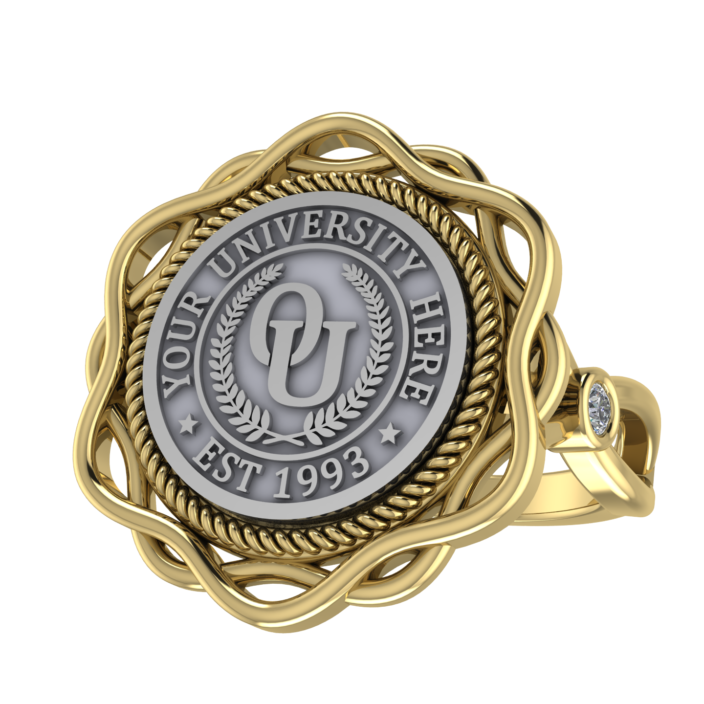 Slanga | Infinity Bezel Band Custom Collage Ring