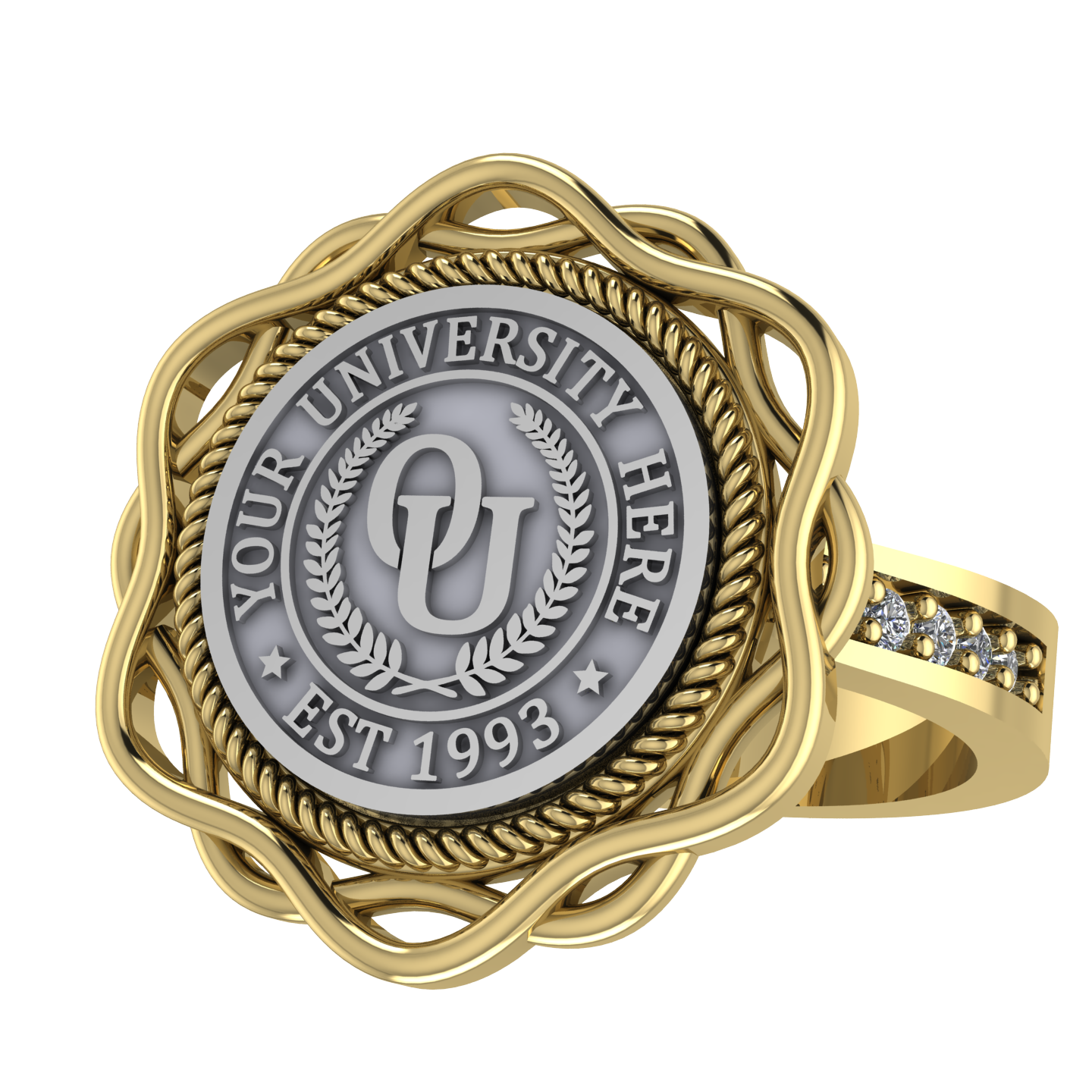 Slanga | Channel Core Band Custom College Ring