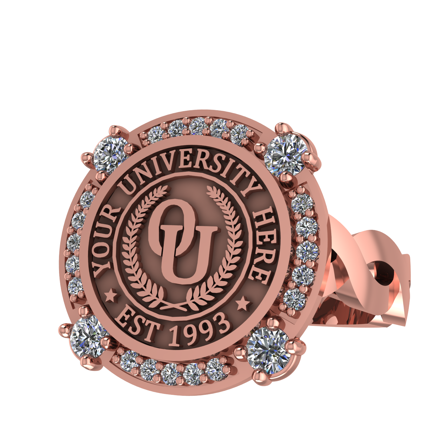 F-Sparkles | Infinity Loop Band Custom College Ring