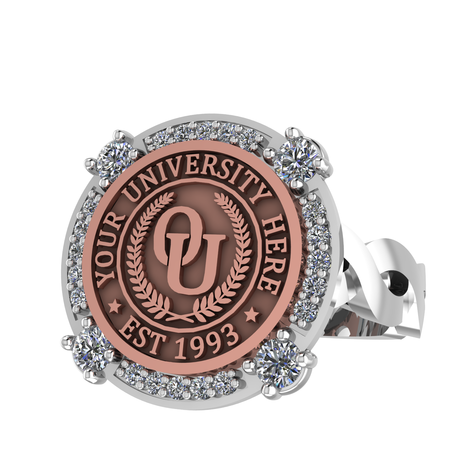 F-Sparkles | Infinity Loop Band Custom College Ring