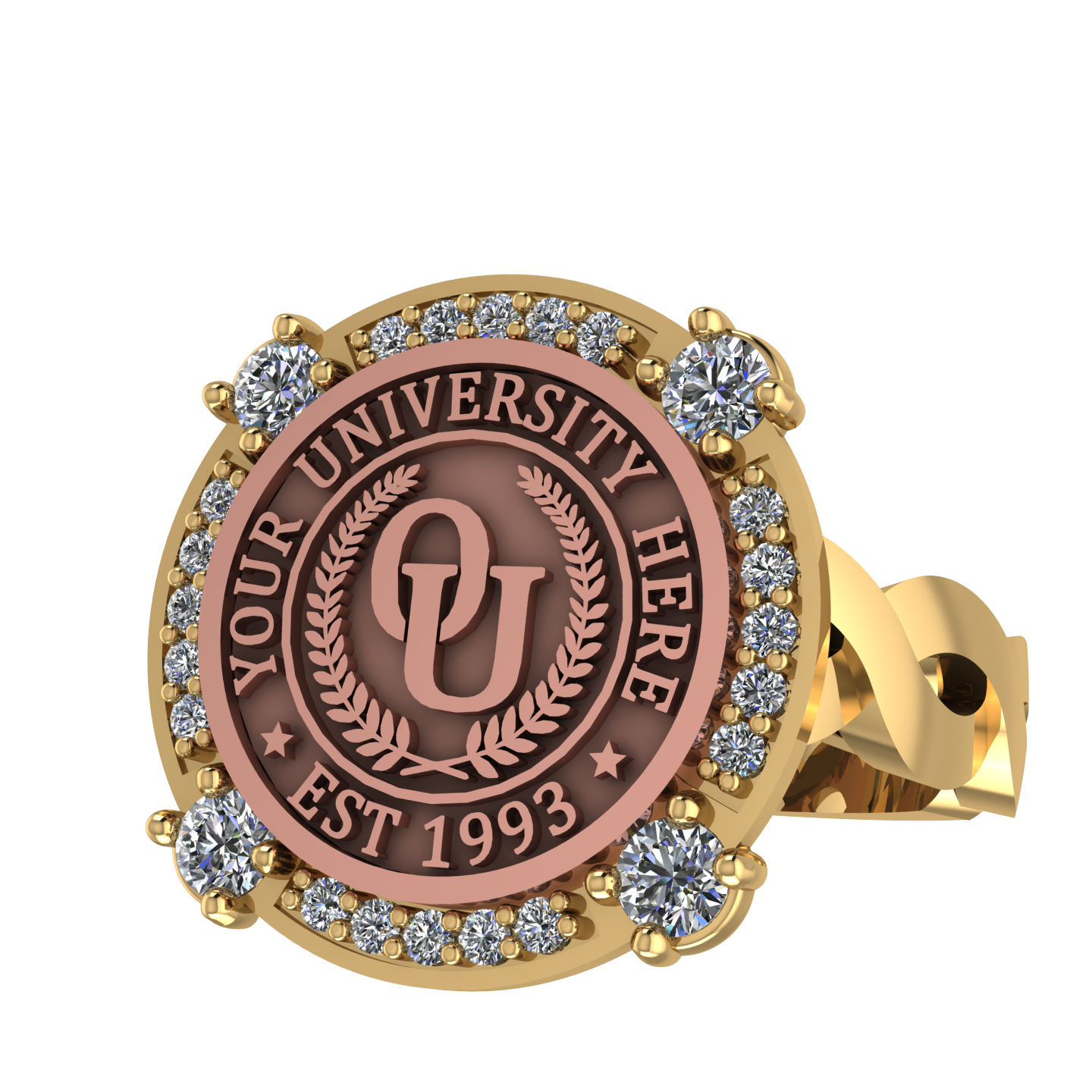 F-Sparkles | Infinity Loop Band Custom College Ring
