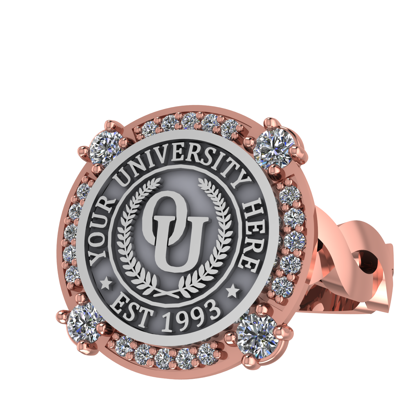 F-Sparkles | Infinity Loop Band Custom College Ring