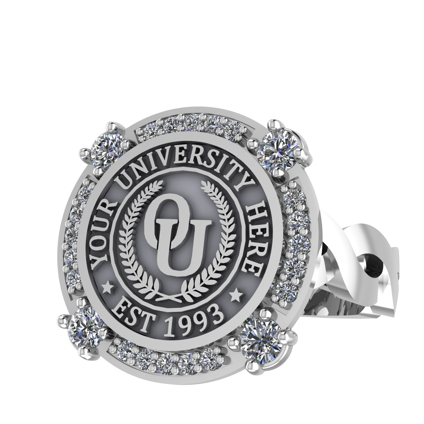 F-Sparkles | Infinity Loop Band Custom College Ring