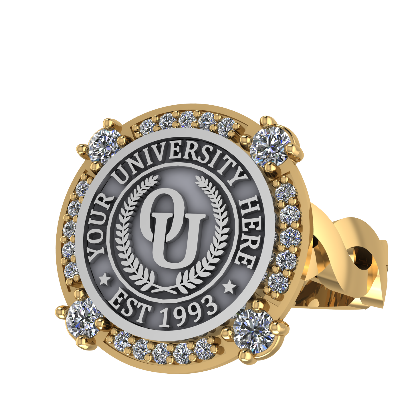 F-Sparkles | Infinity Loop Band Custom College Ring
