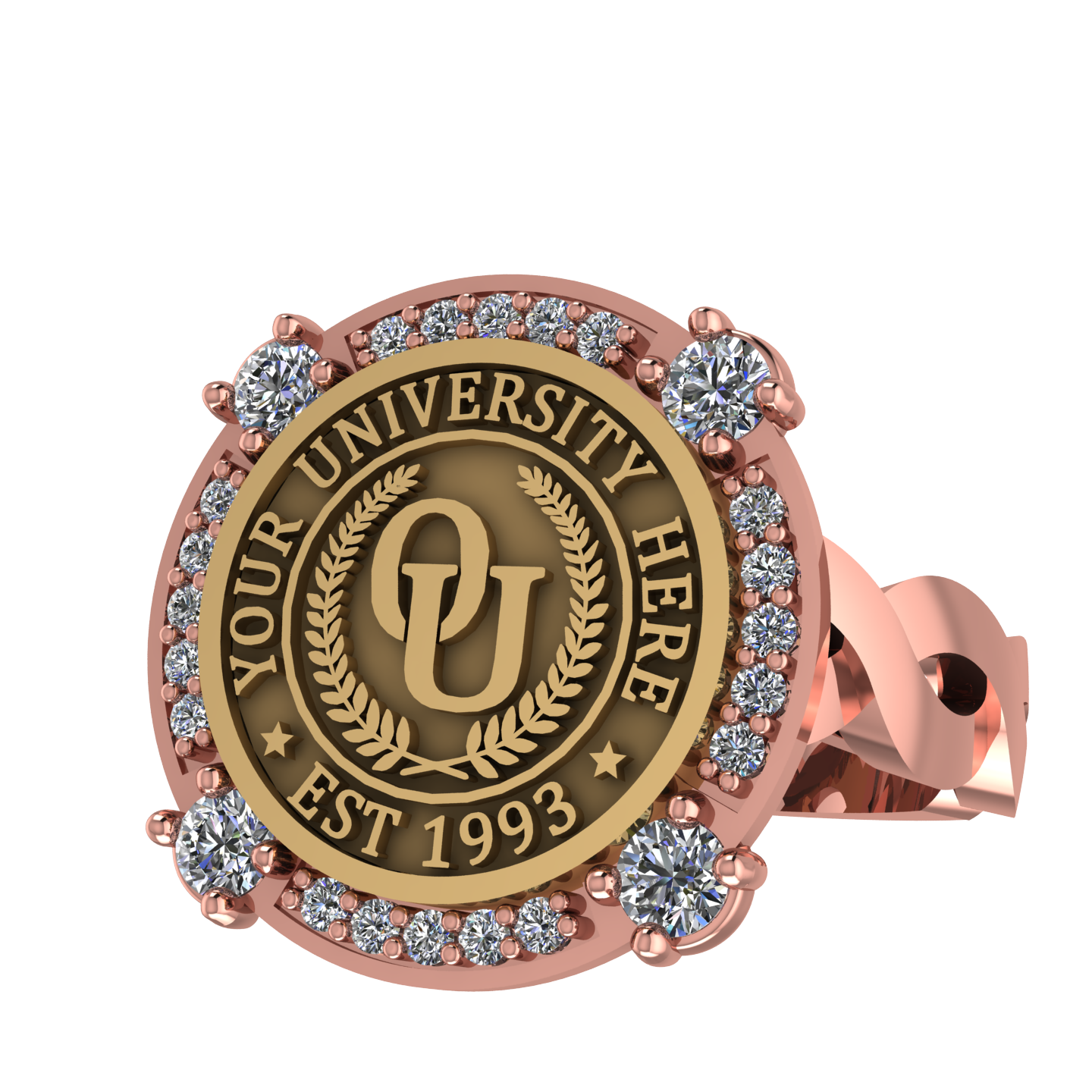 F-Sparkles | Infinity Loop Band Custom College Ring
