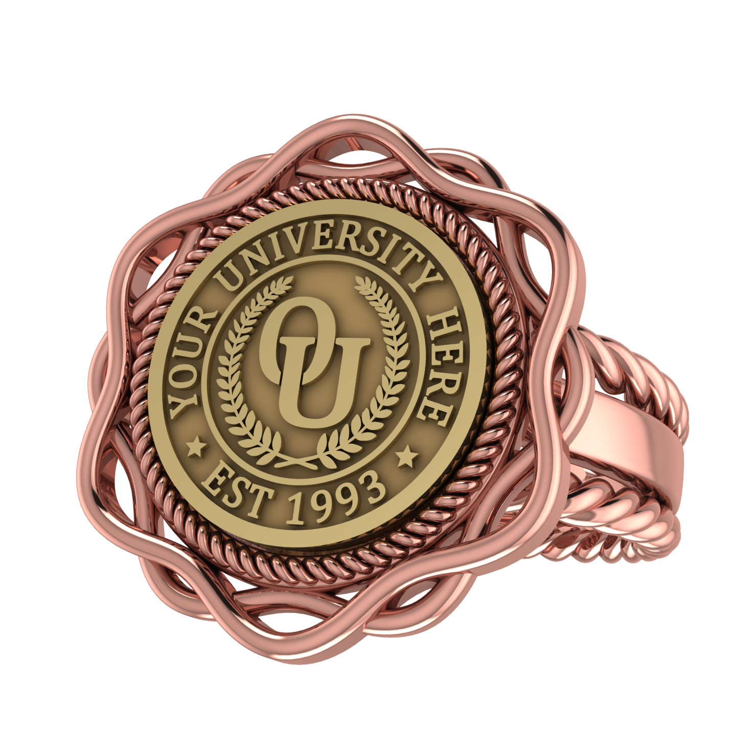 Slanga | Rope Edge Band Custom College Ring