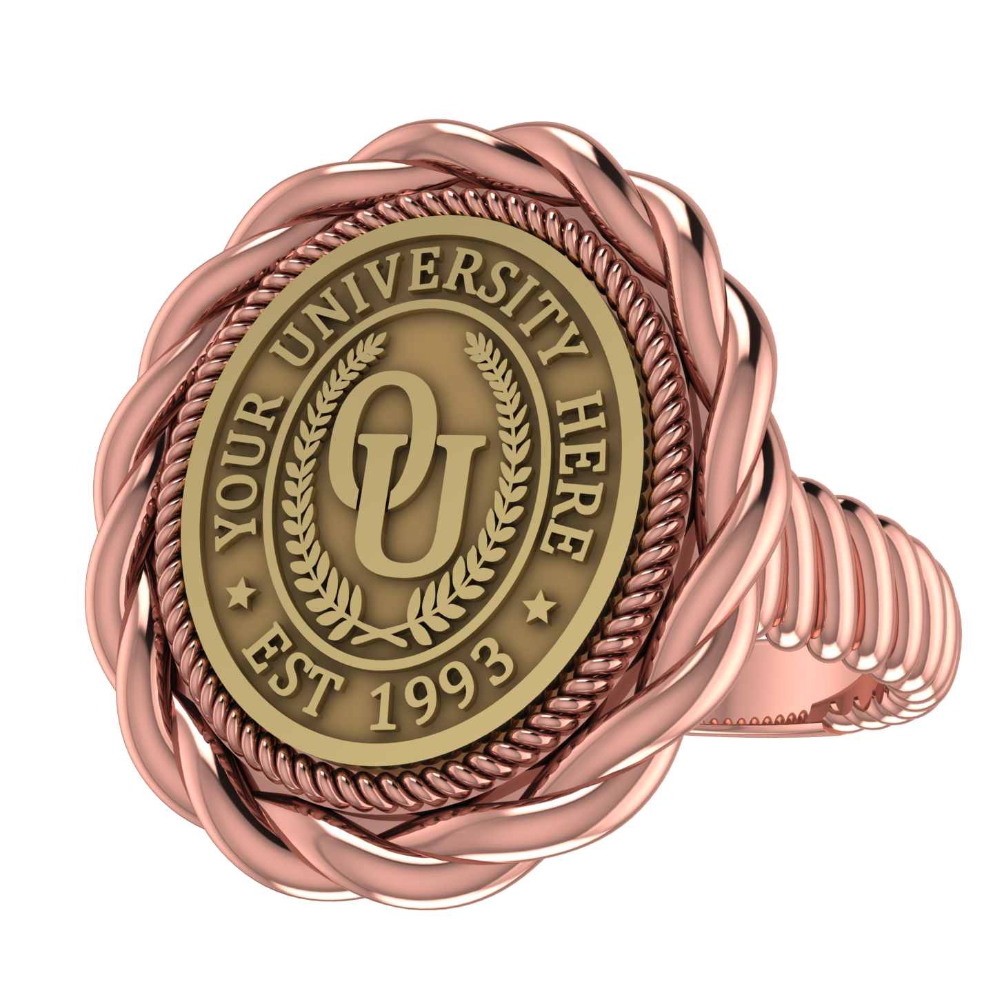 Melipat | Rope Core Band Custom Collage Ring