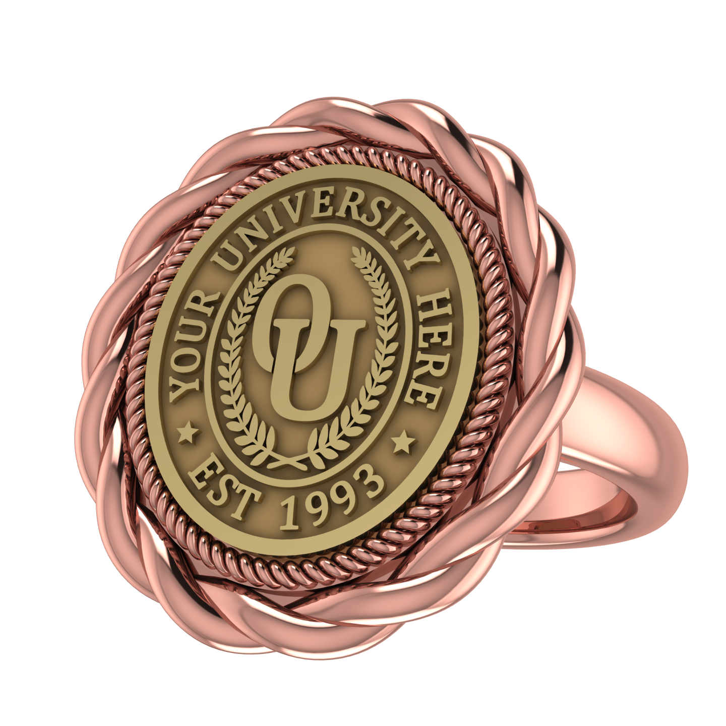 Melipat | Classic Dome Band Custom Collage Ring