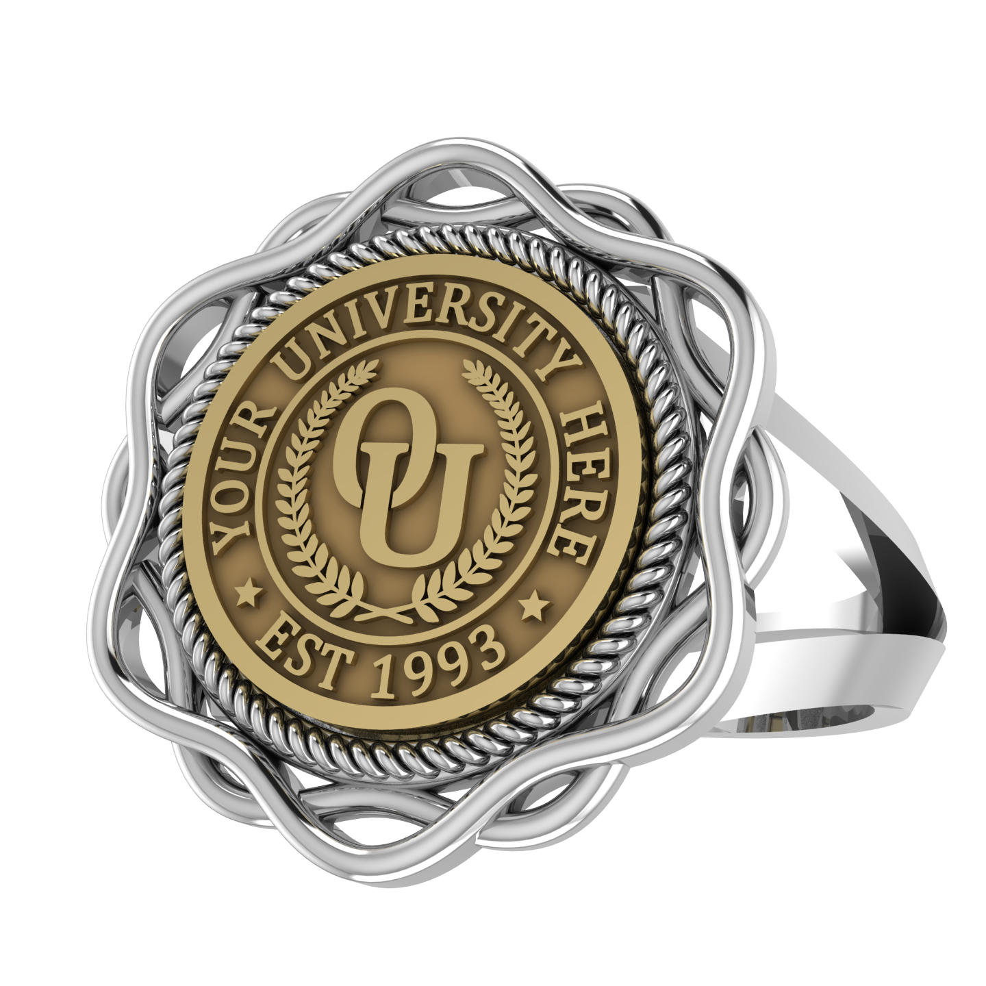 Slanga | V-Frame Band Custom Collage Ring