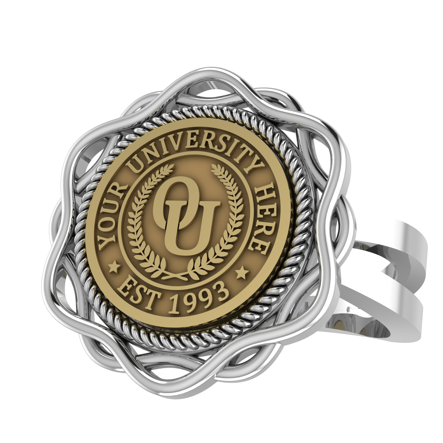 Slanga | Knife Edge Band Custom College Ring