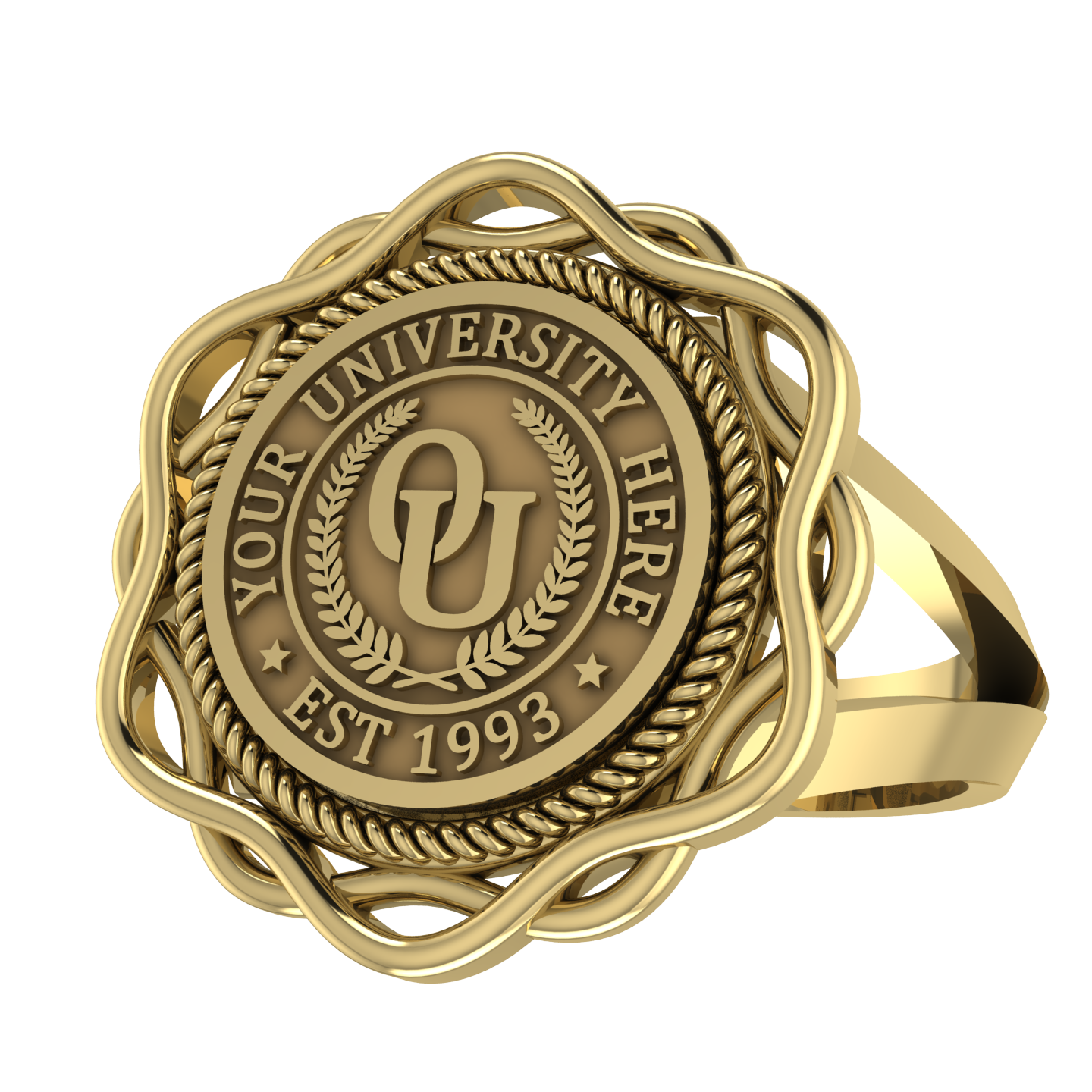 Slanga | V-Frame Band Custom Collage Ring