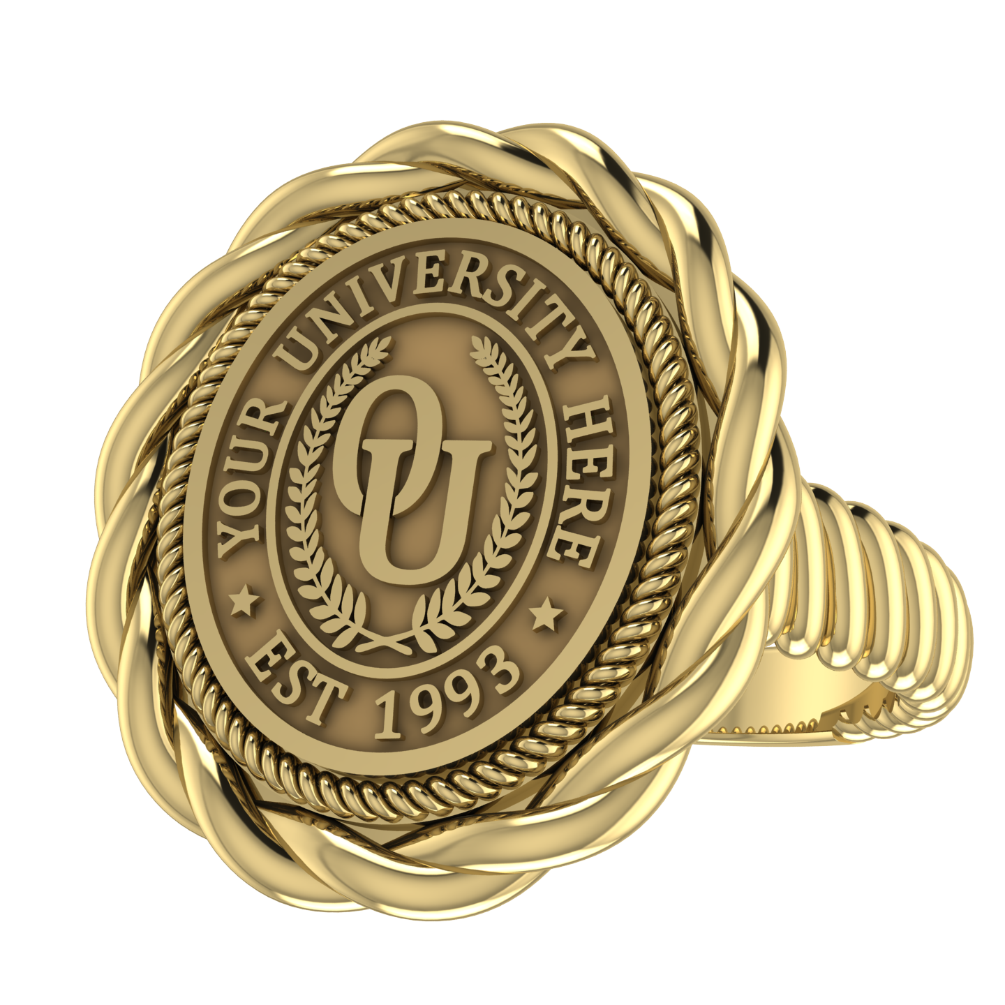 Melipat | Rope Core Band Custom Collage Ring