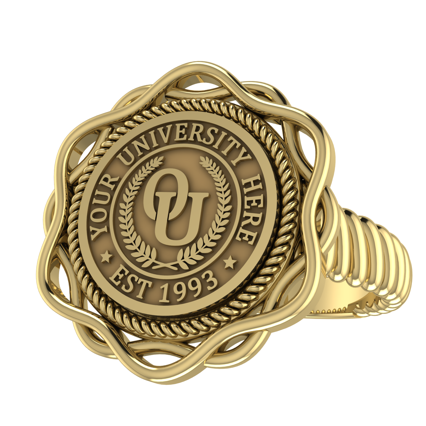 Slanga | Rope Core Band Custom Collage Ring