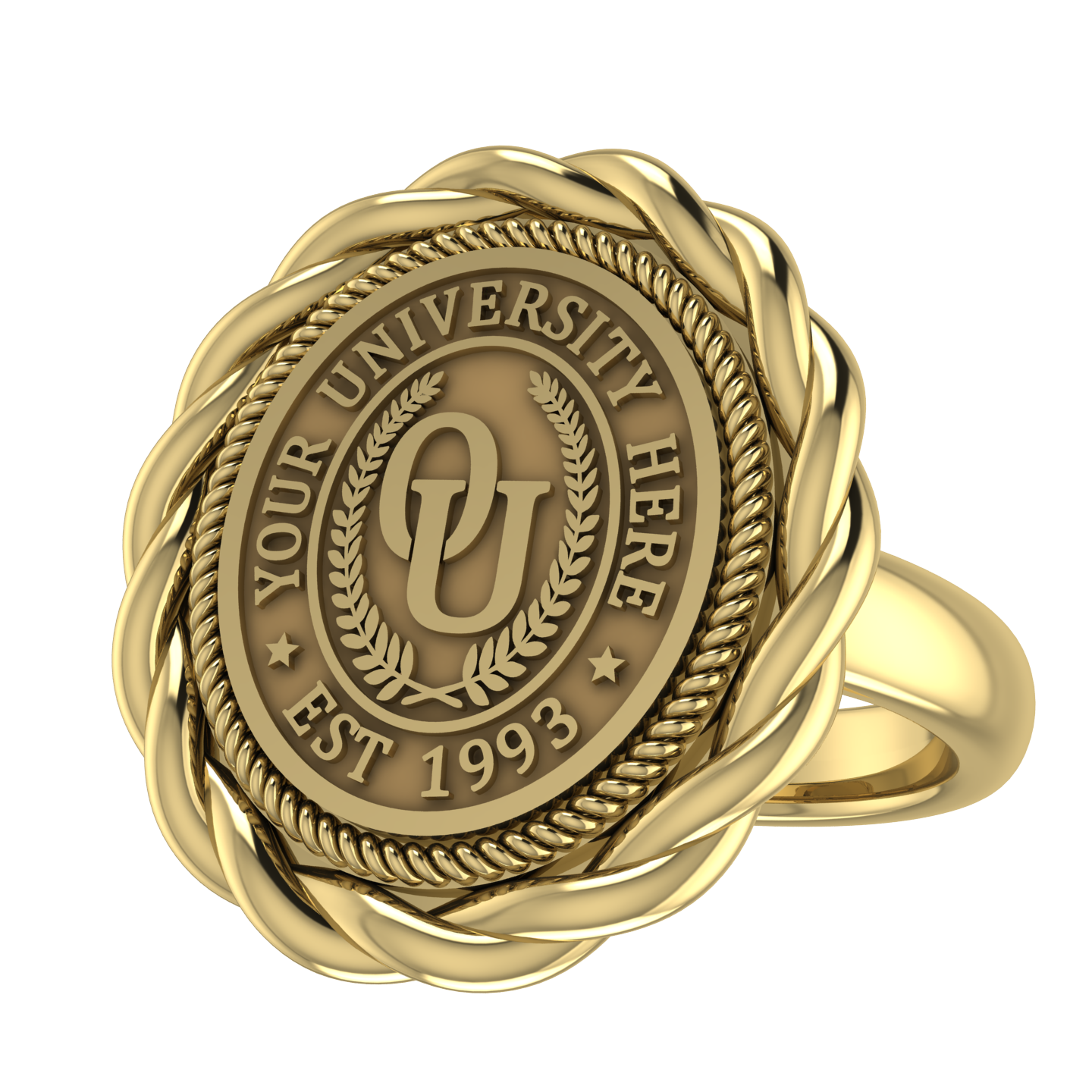 Melipat | Classic Dome Band Custom Collage Ring