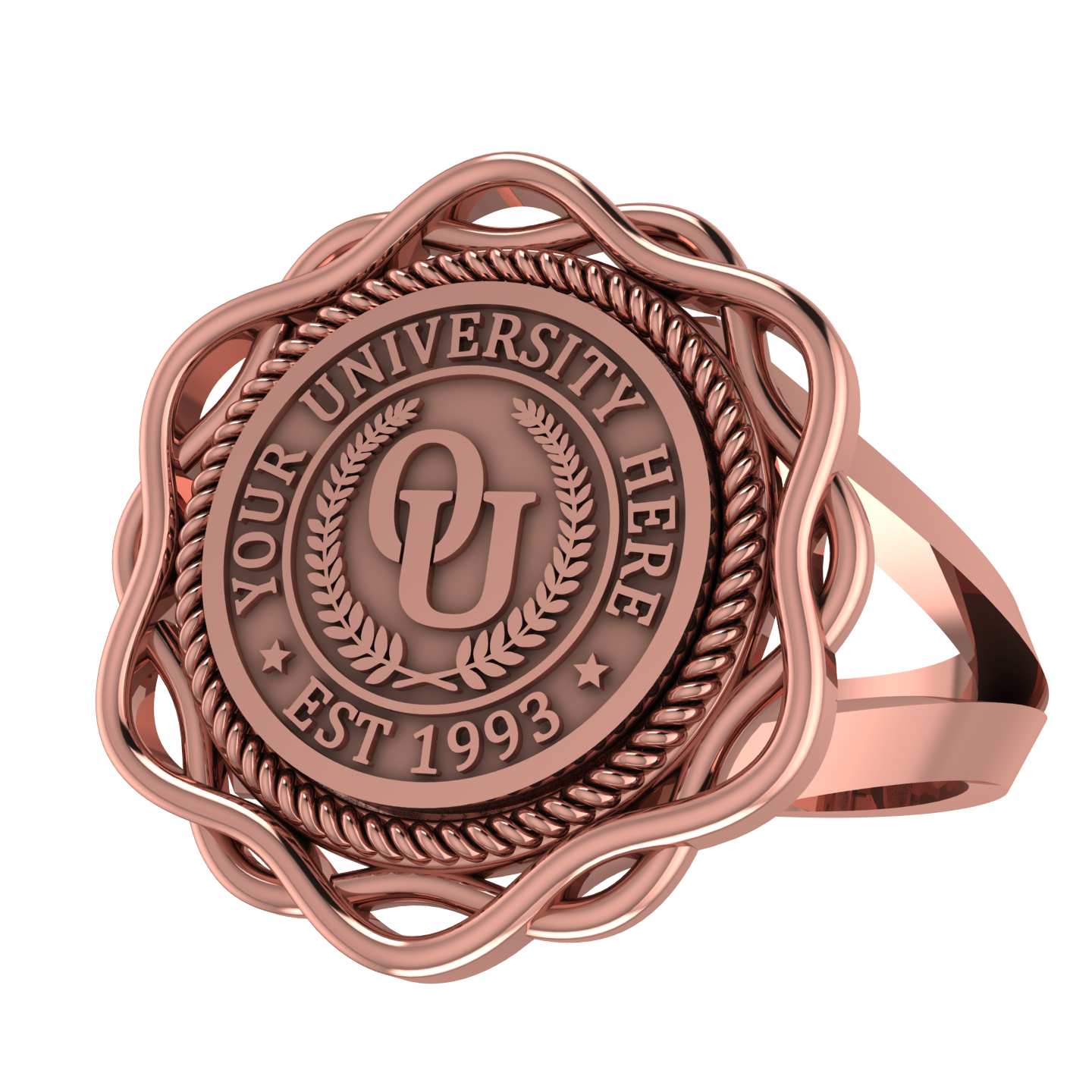 Slanga | V-Frame Band Custom College Ring