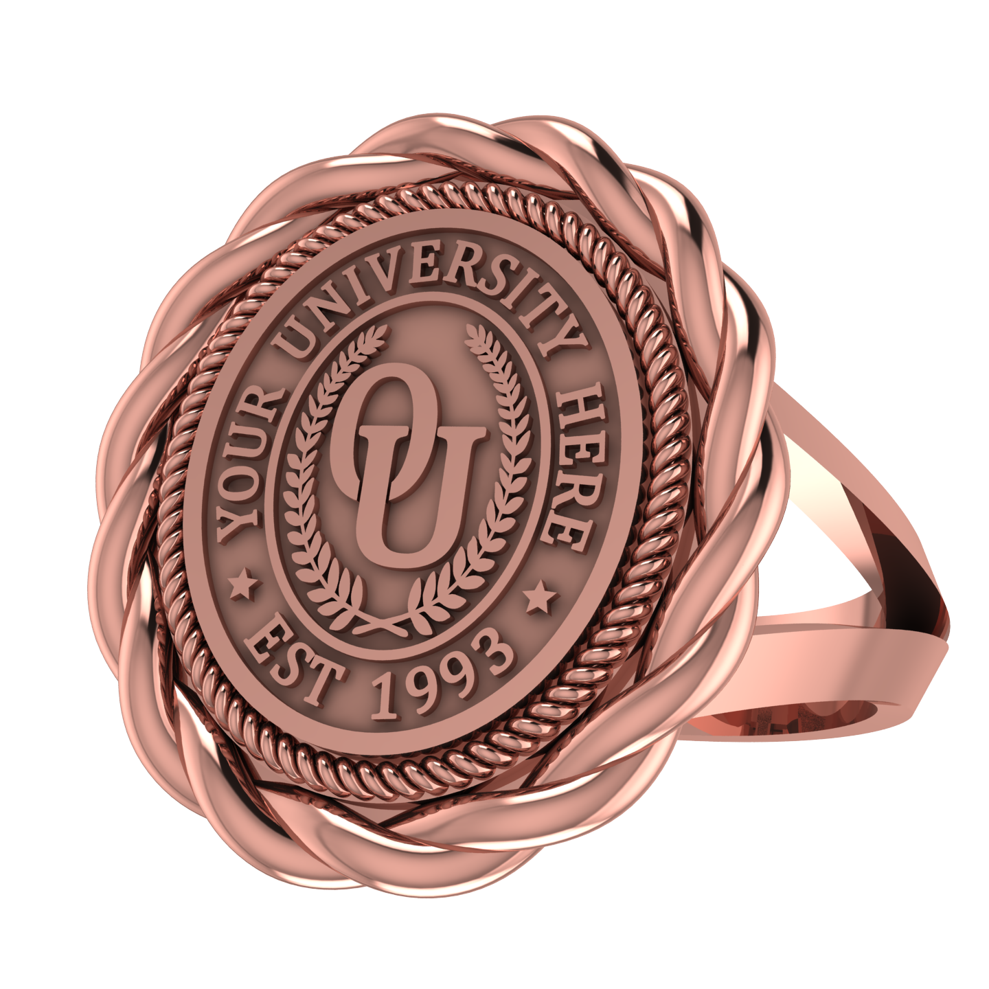 Melipat | V-Frame Band Custom Collage Ring