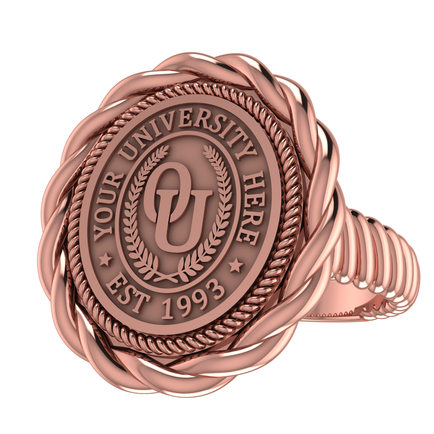 Melipat | Rope Core Band Custom Collage Ring