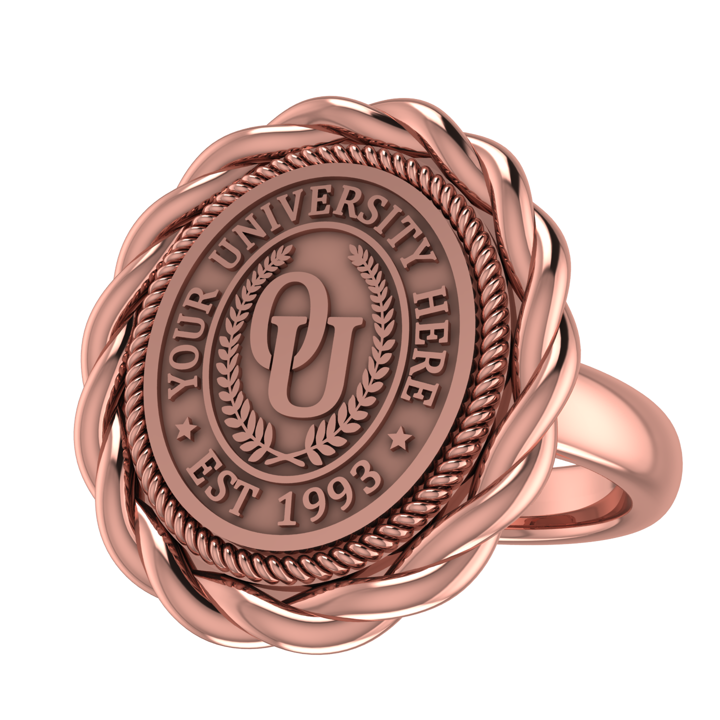 Melipat | Classic Dome Band Custom Collage Ring
