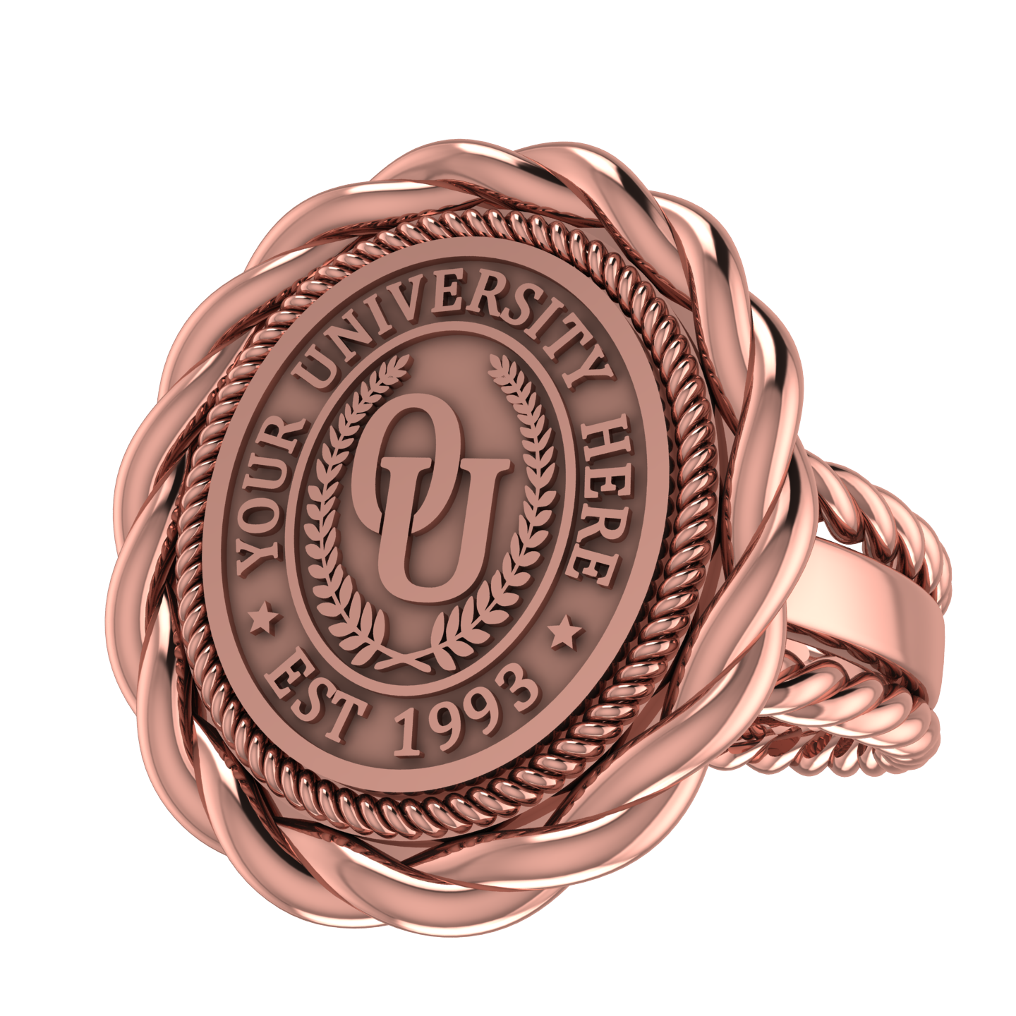 Melipat | Rope Edge Band Custom Collage Ring