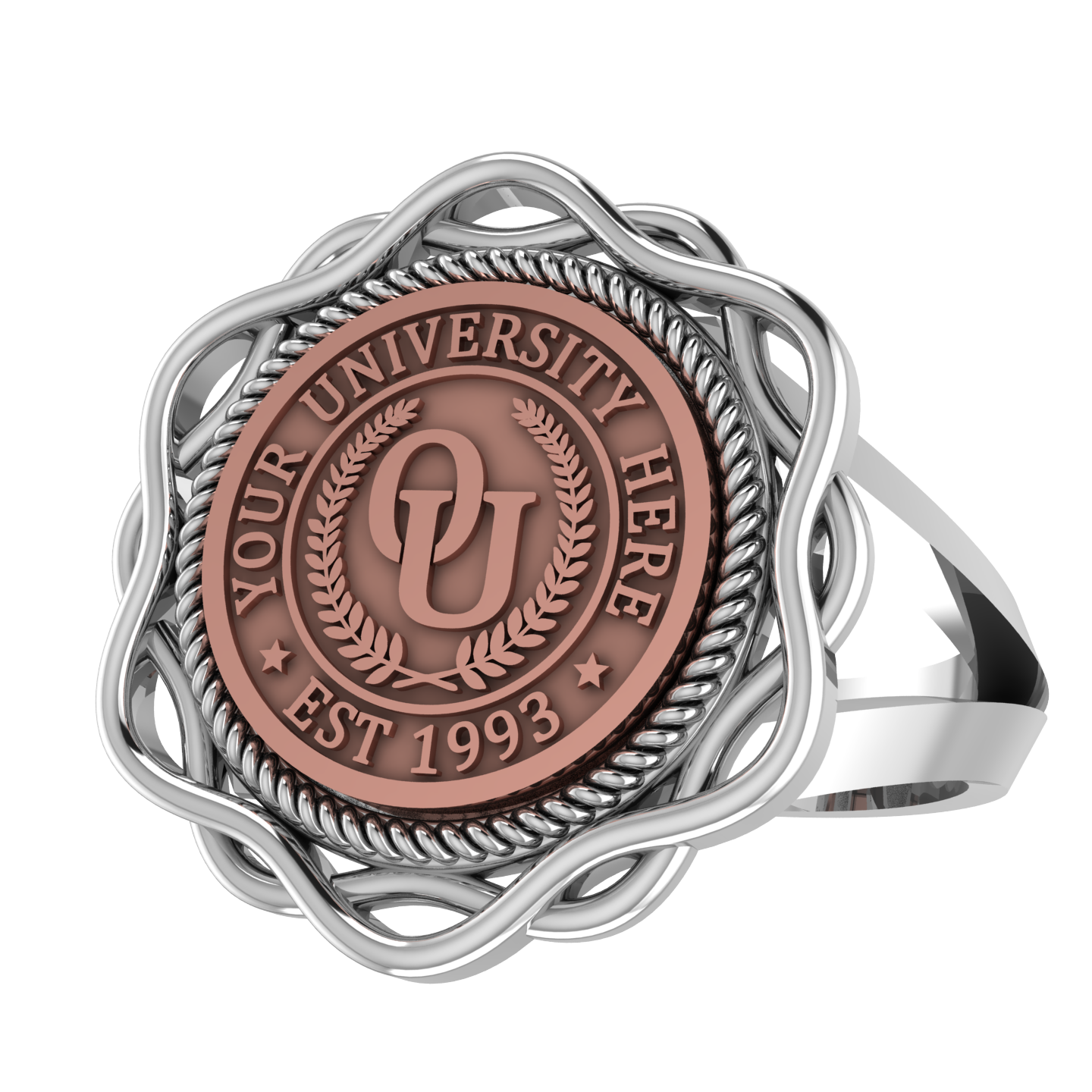 Slanga | V-Frame Band Custom Collage Ring