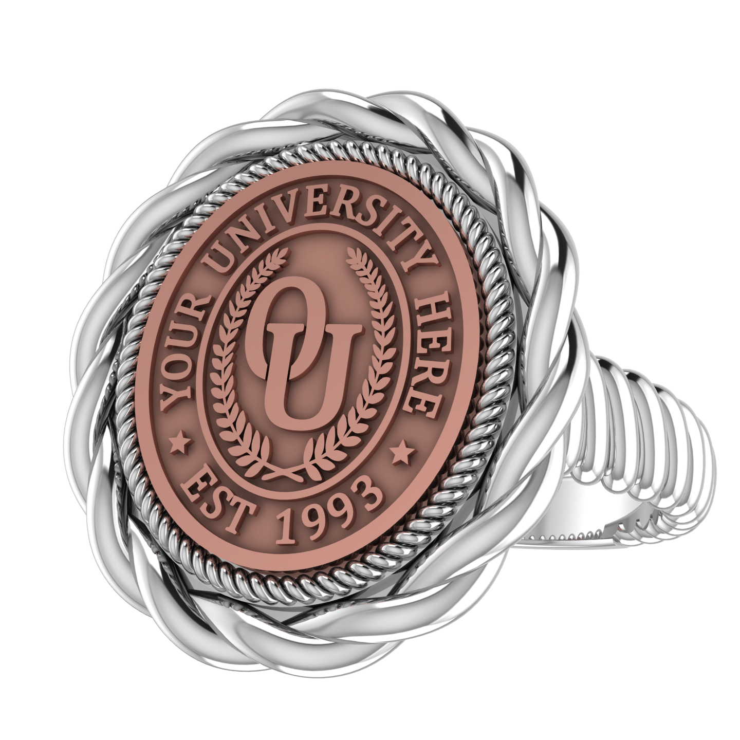 Melipat | Rope Core Band Custom Collage Ring