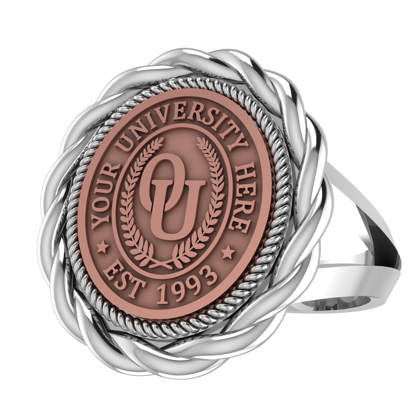 Melipat | V-Frame Band Custom Collage Ring