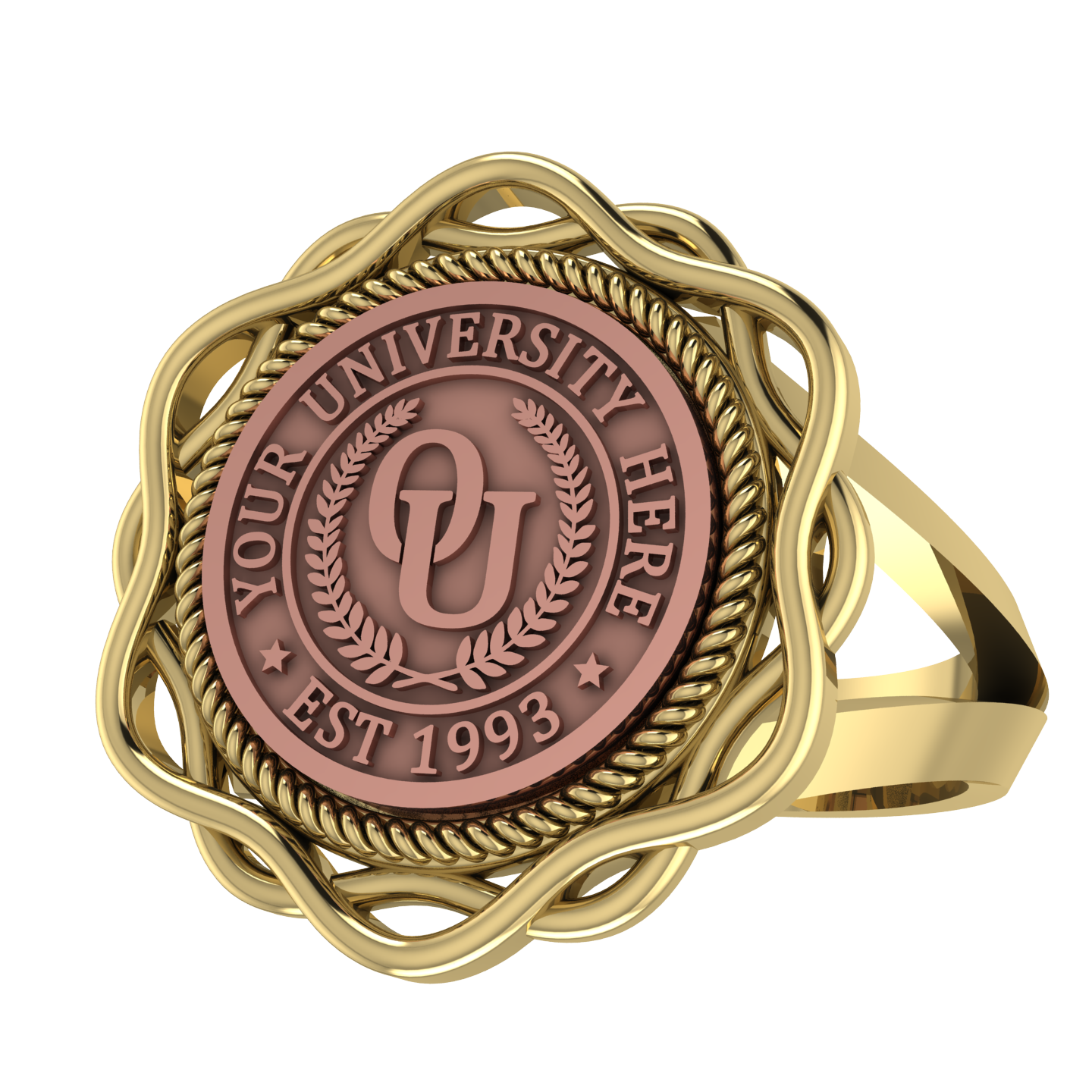 Slanga | V-Frame Band Custom College Ring