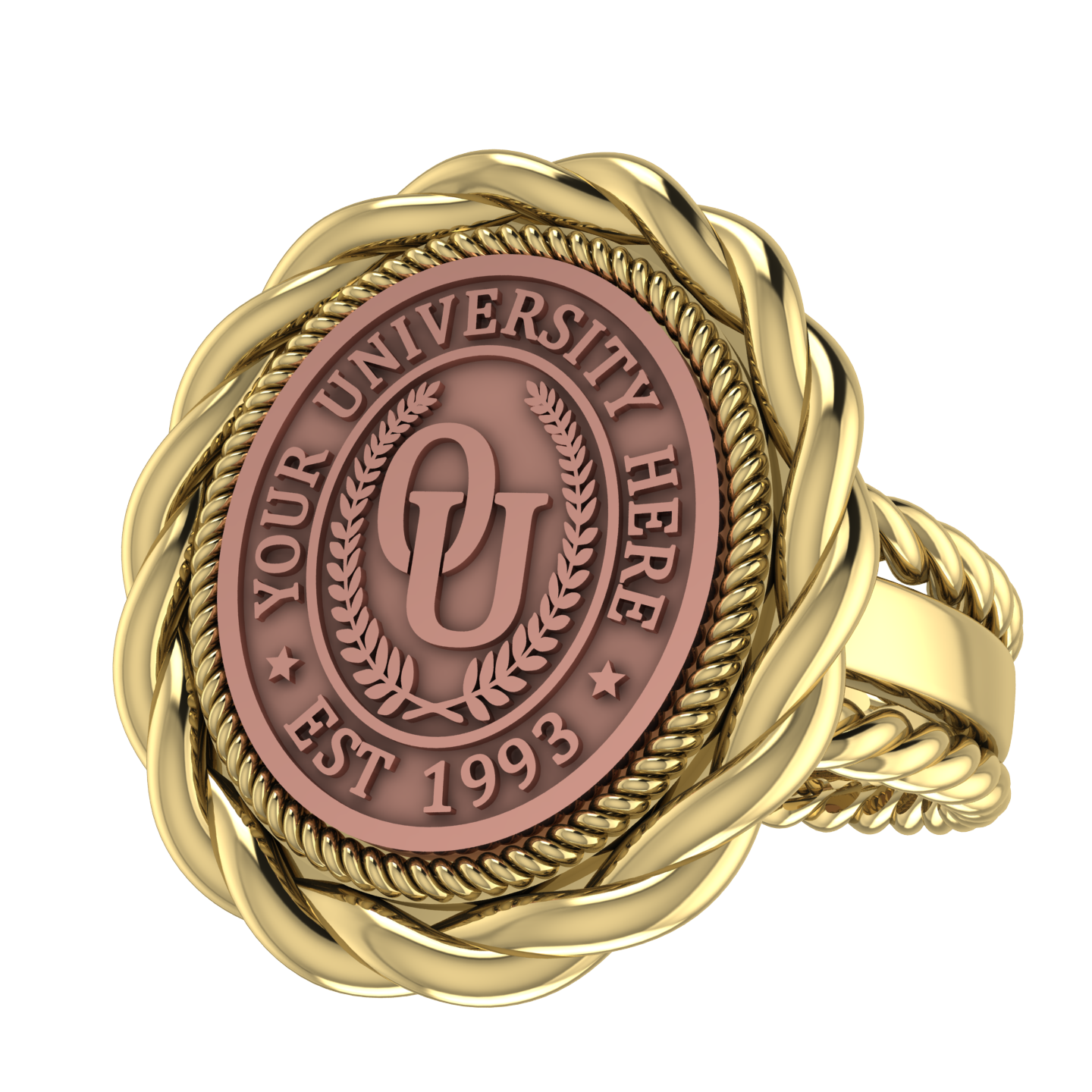 Melipat | Rope Edge Band Custom College Ring