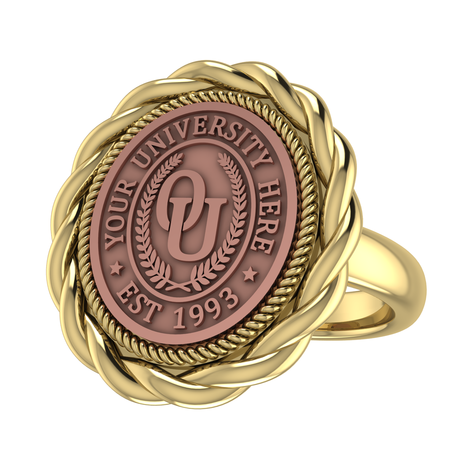 Melipat | Classic Dome Band Custom Collage Ring