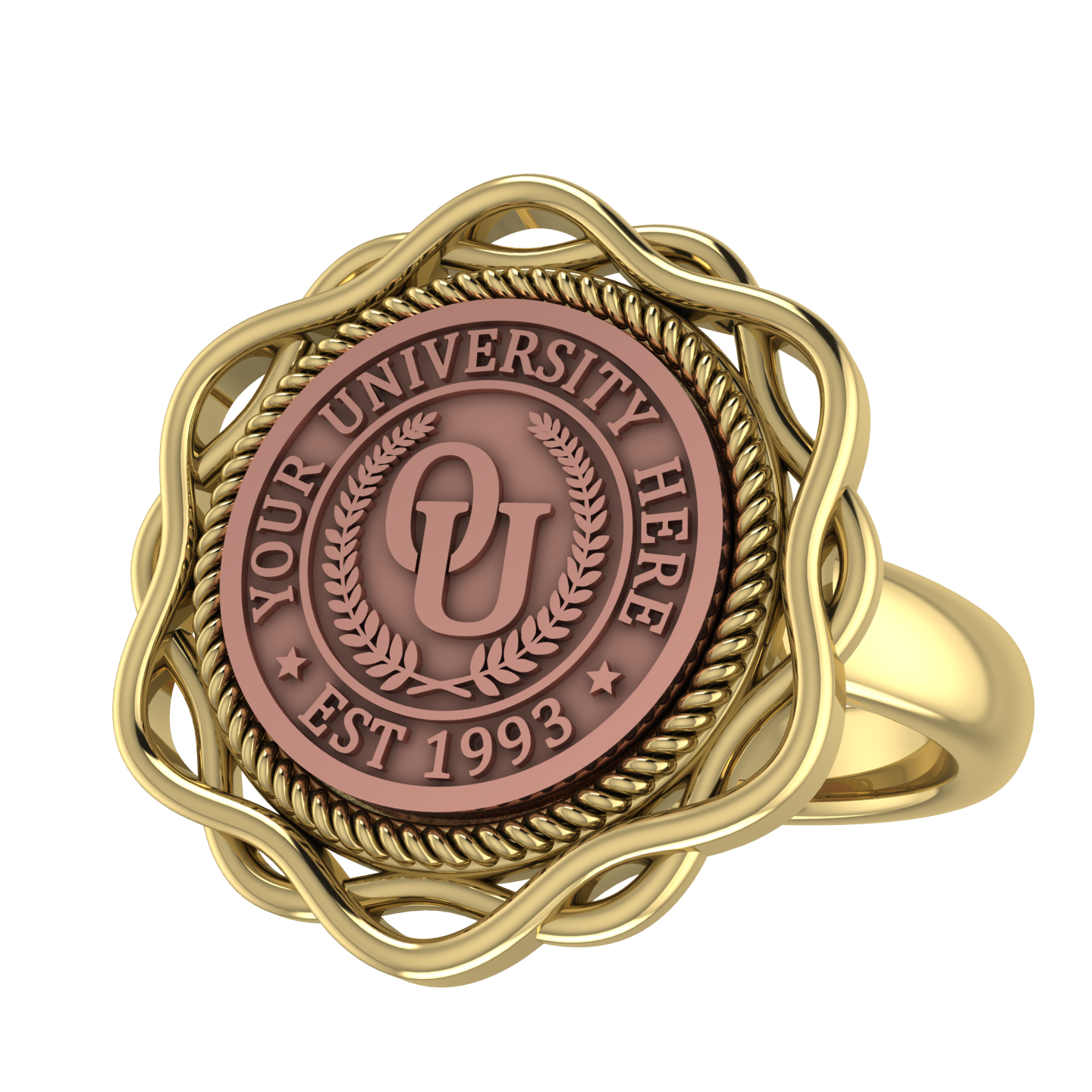 Slanga | Classic Dome Band Custom Collage Ring