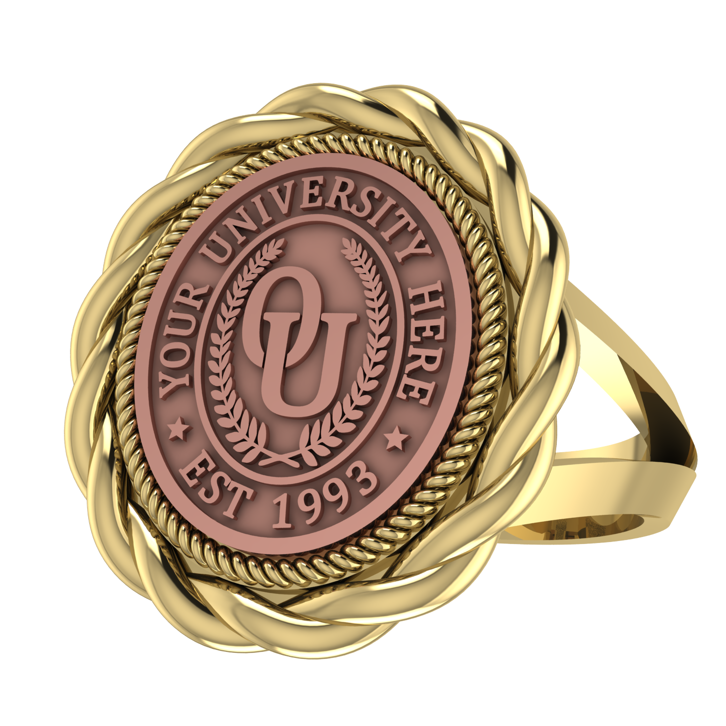 Melipat | V-Frame Band Custom Collage Ring