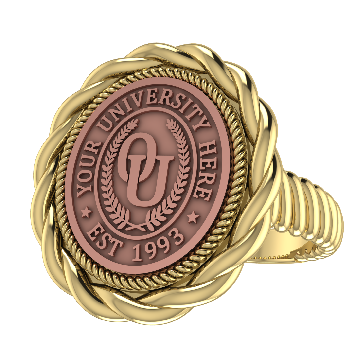 Melipat | Rope Core Band Custom Collage Ring