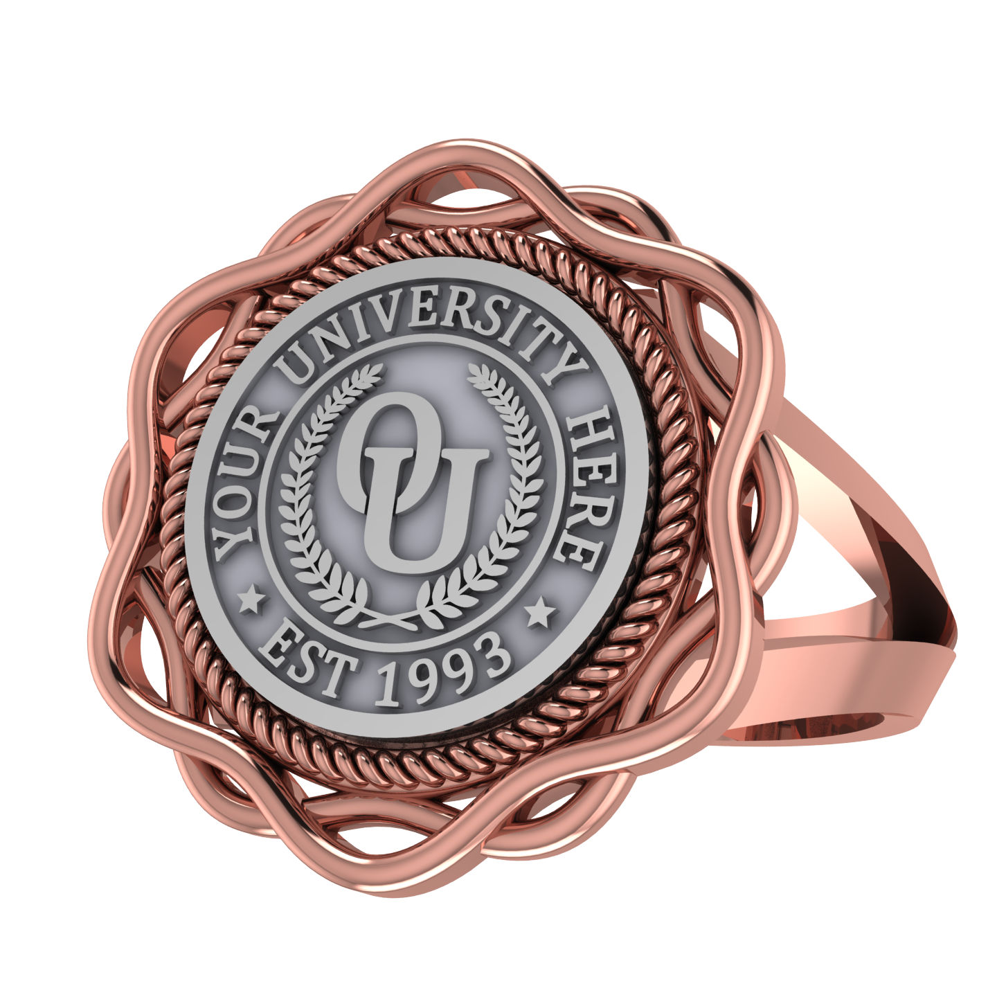 Slanga | V-Frame Band Custom College Ring