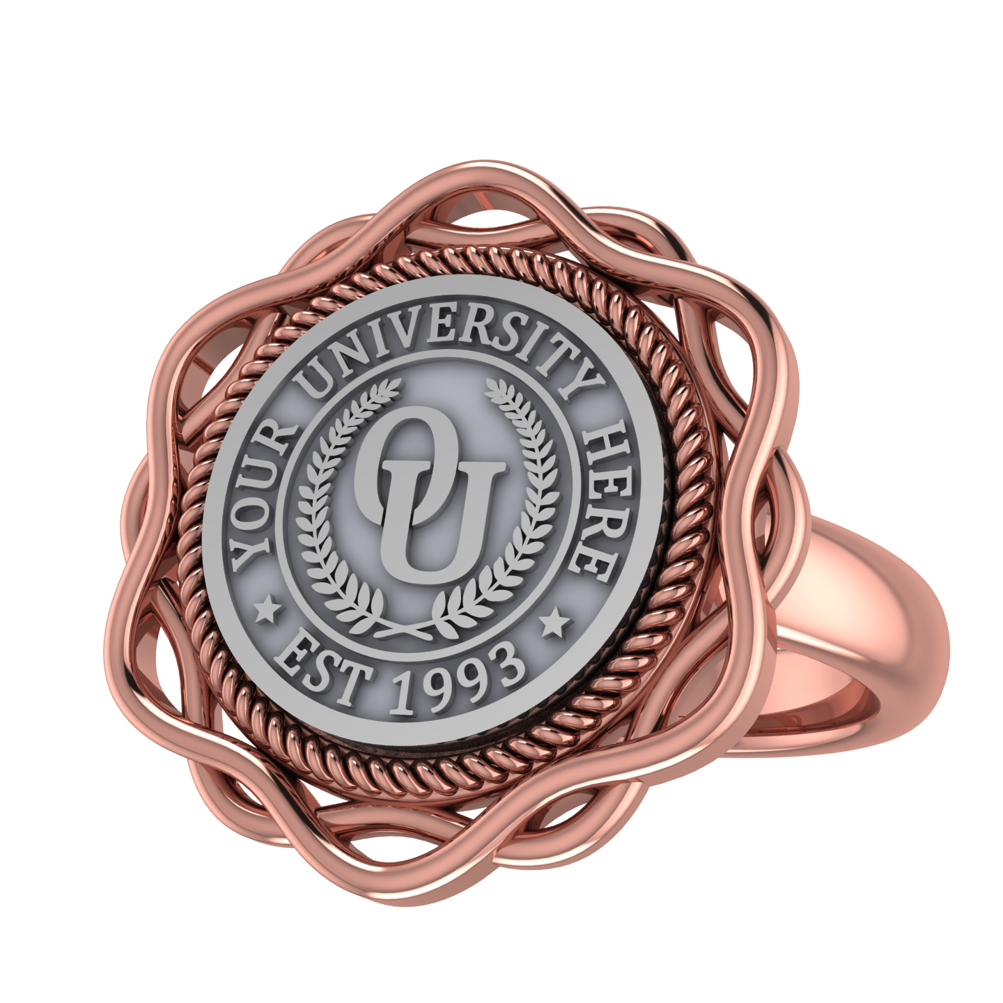 Slanga | Classic Dome Band Custom Collage Ring