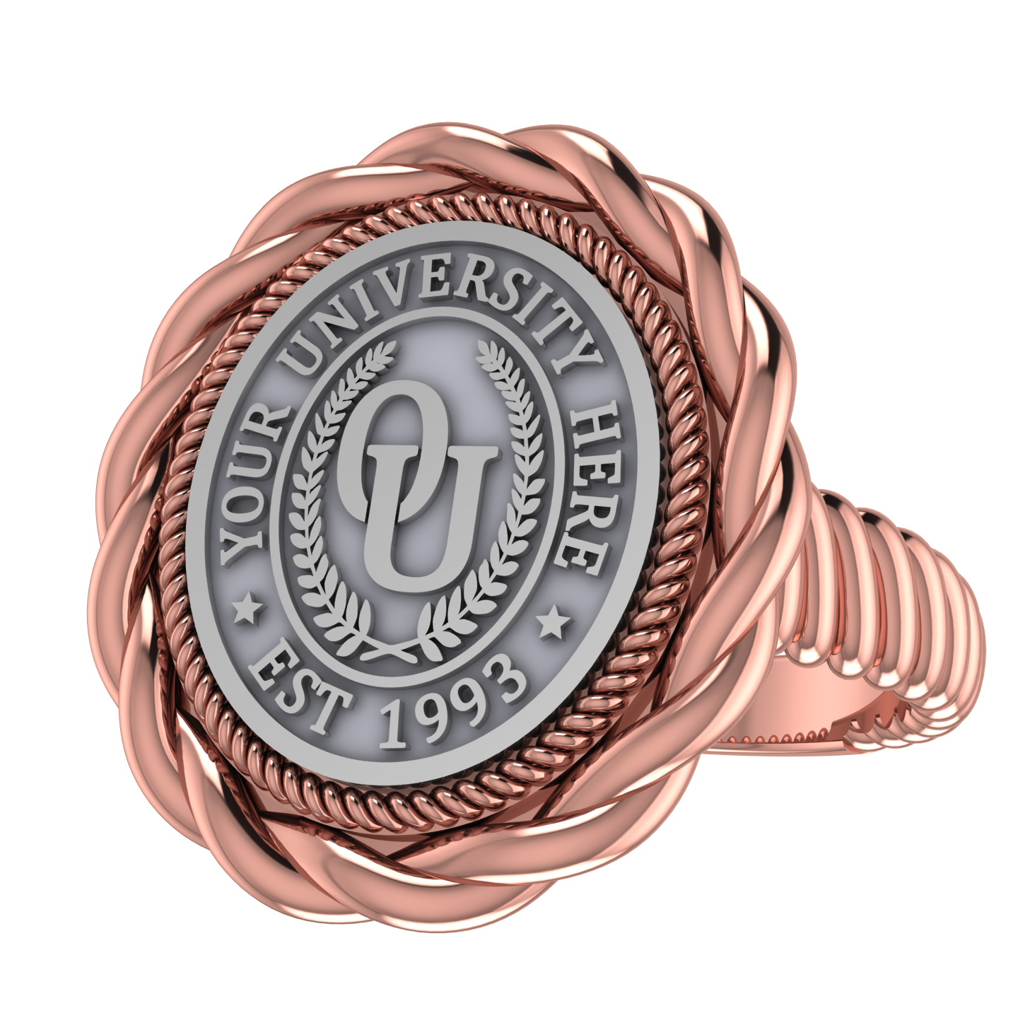 Melipat | Rope Core Band Custom Collage Ring