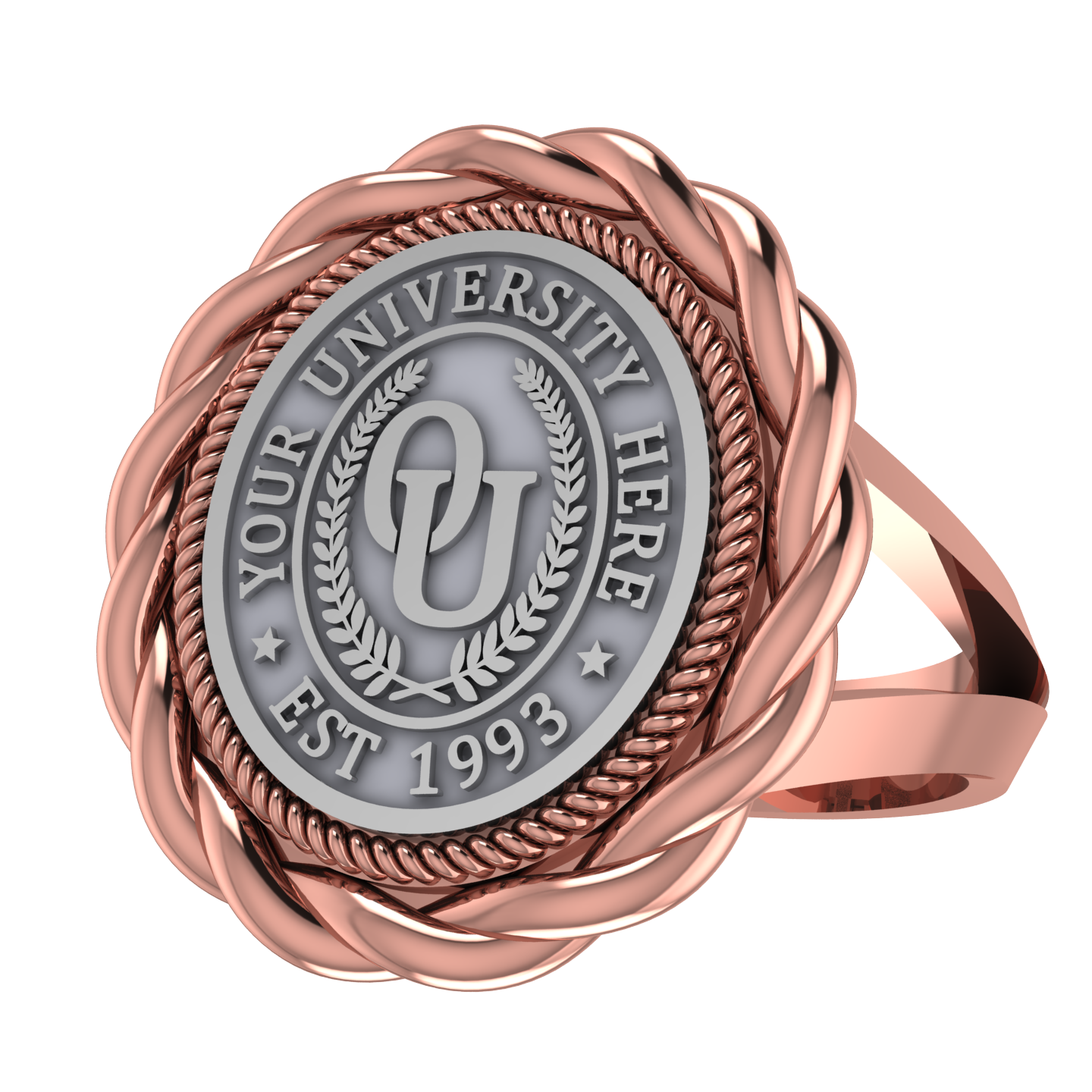 Melipat | V-Frame Band Custom Collage Ring