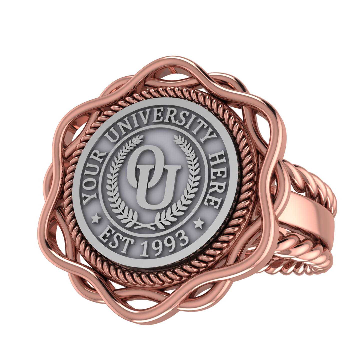 Slanga | Rope Edge Band Custom College Ring