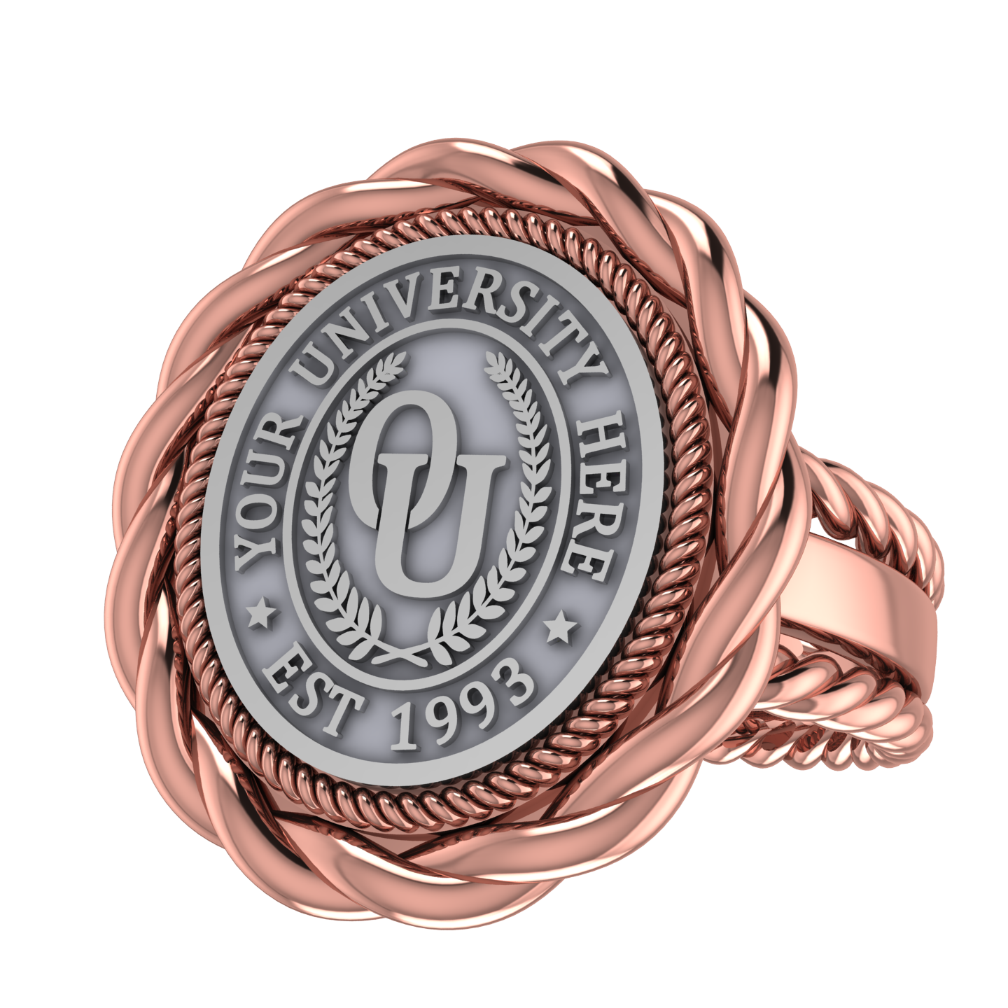 Melipat | Rope Edge Band Custom College Ring