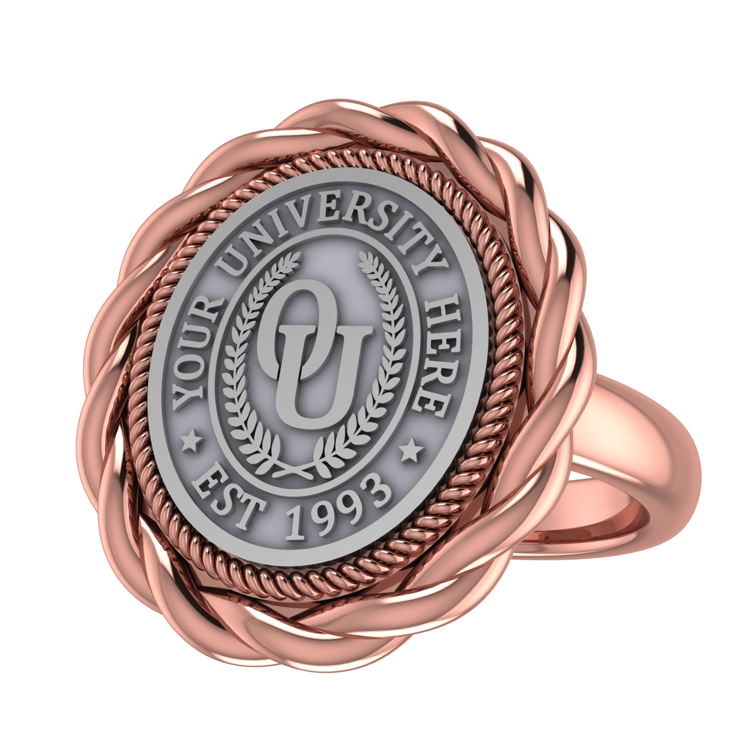 Melipat | Classic Dome Band Custom Collage Ring