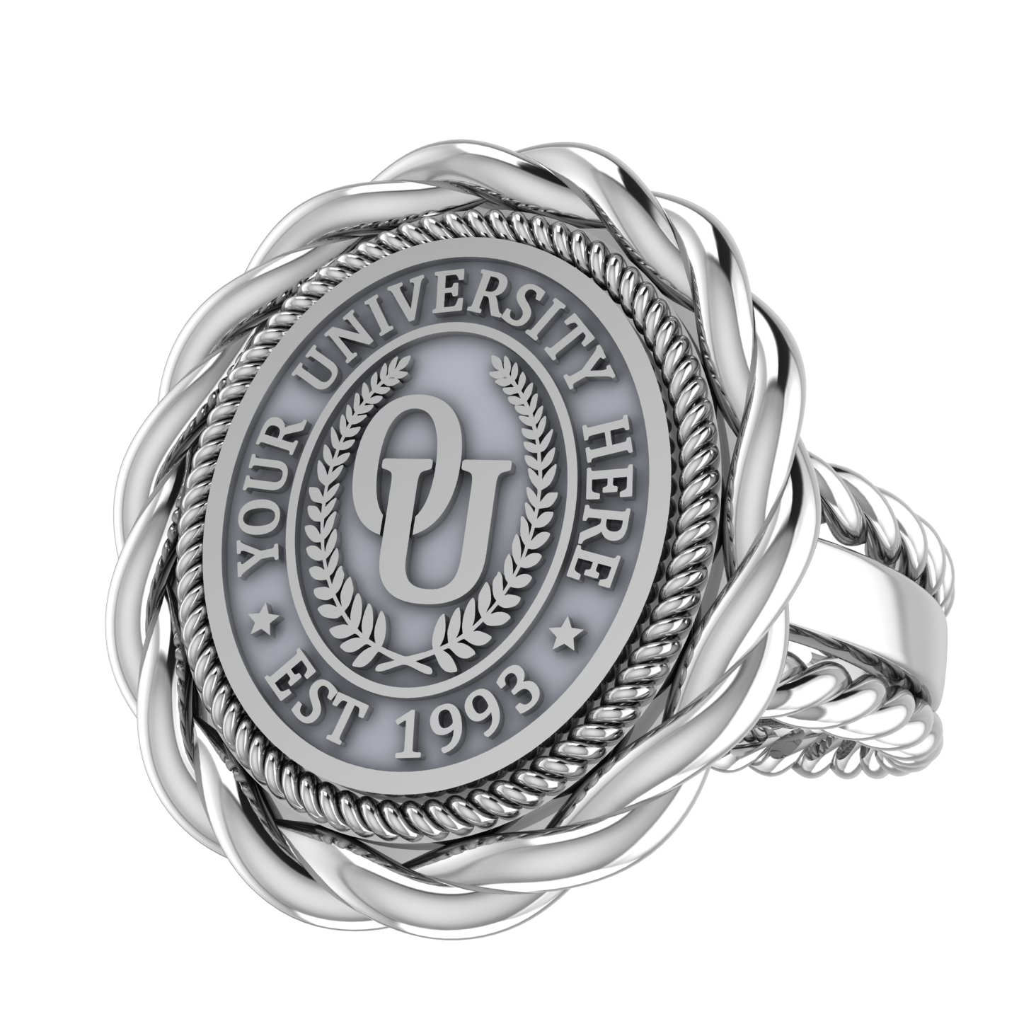 Melipat | Rope Edge Band Custom College Ring