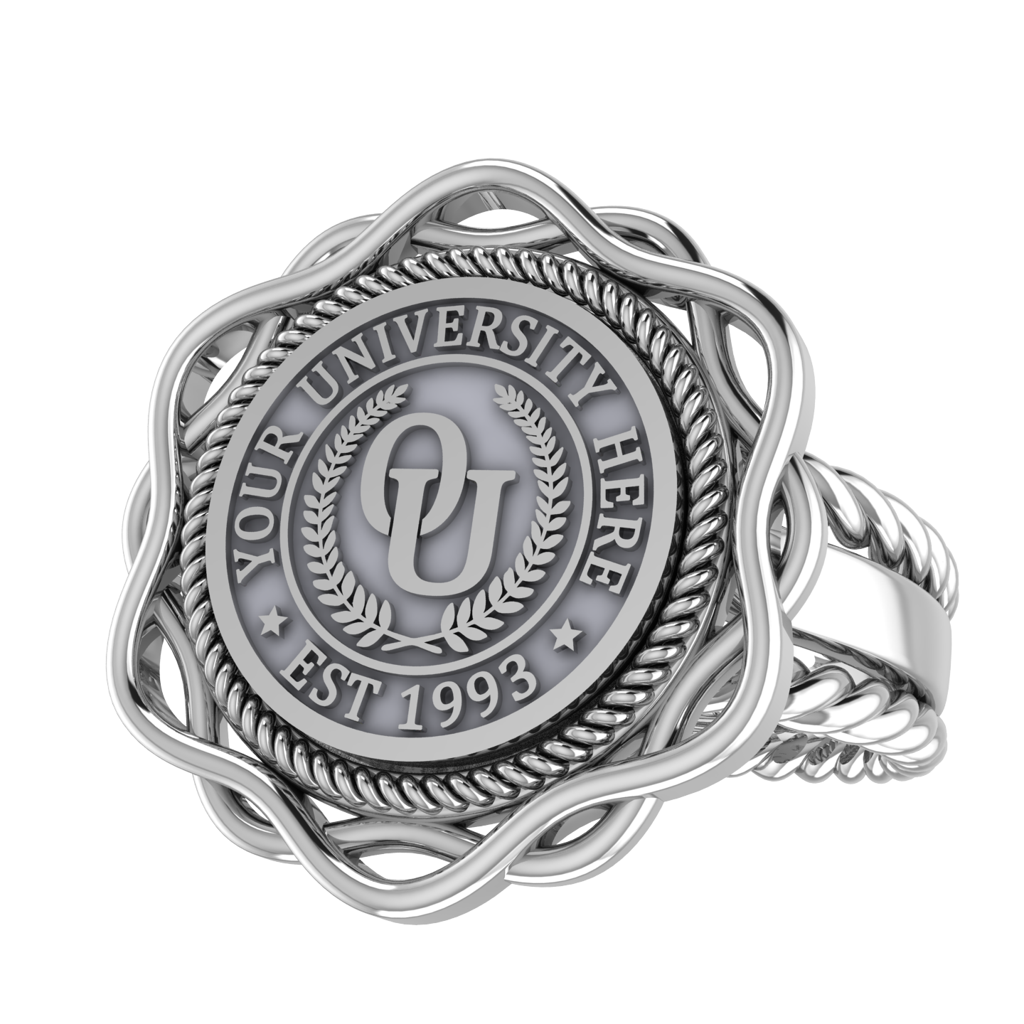 Slanga | Rope Edge Band Custom College Ring