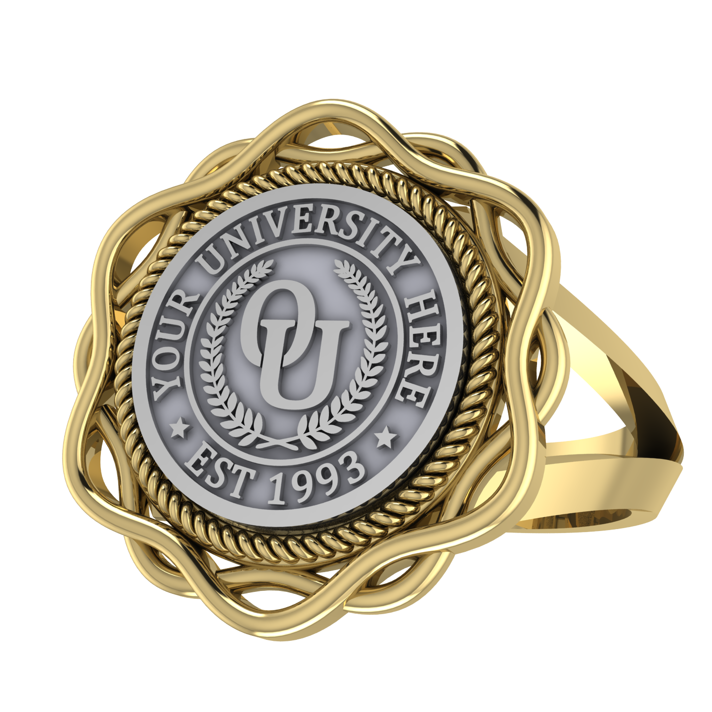 Slanga | V-Frame Band Custom Collage Ring